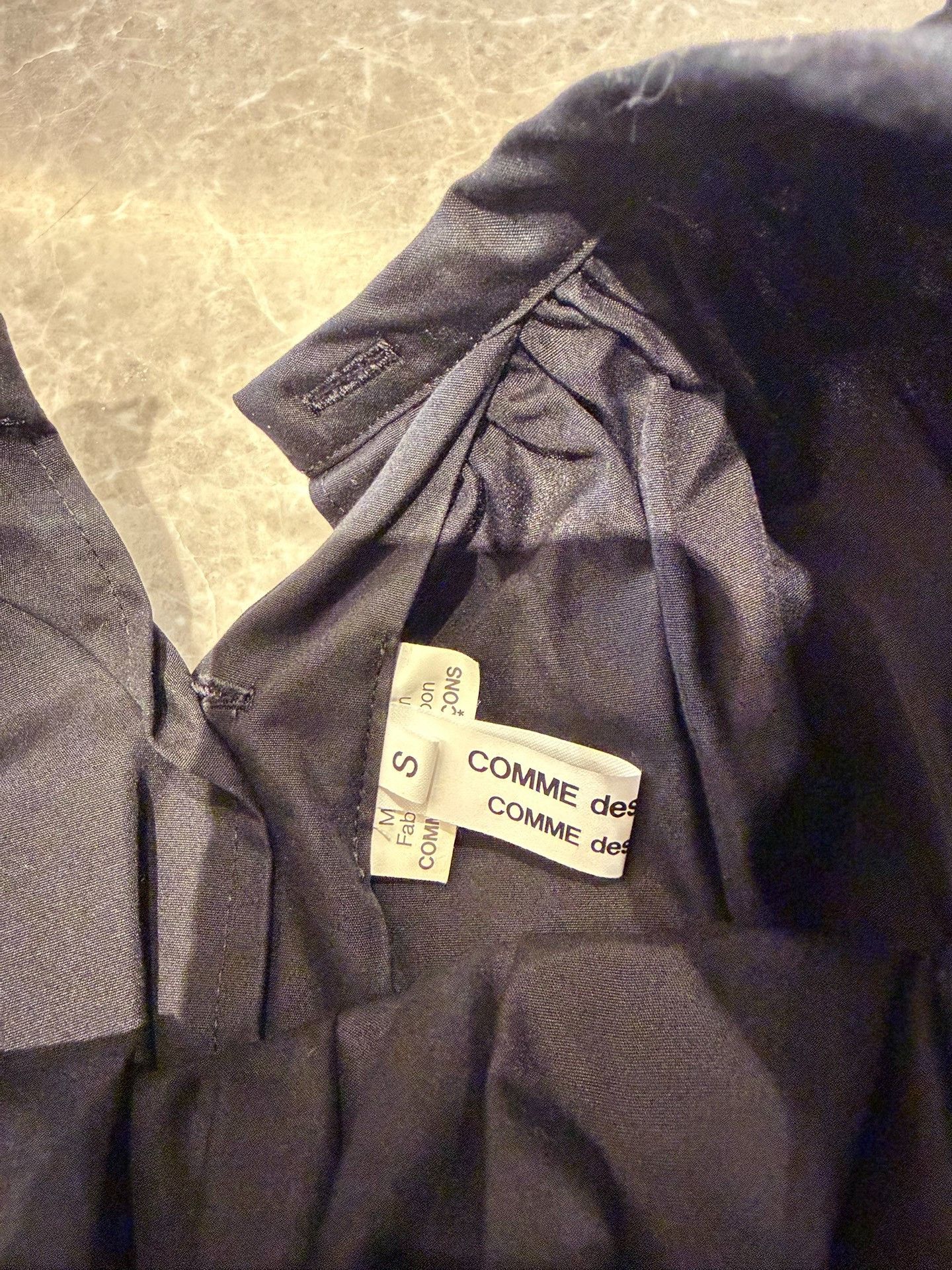 Comme des Garcons CDG Black Gathered Button Top Size S / US 4 / IT 40 - 3 Thumbnail