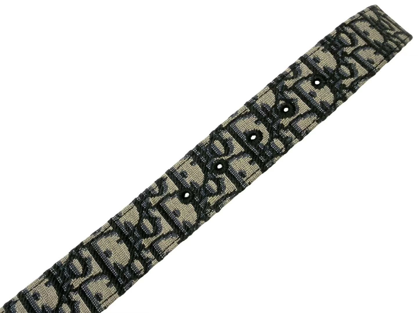 Dior Dior Brown Monogram Belt with Gold Buckle Size ONE SIZE - 5 Thumbnail