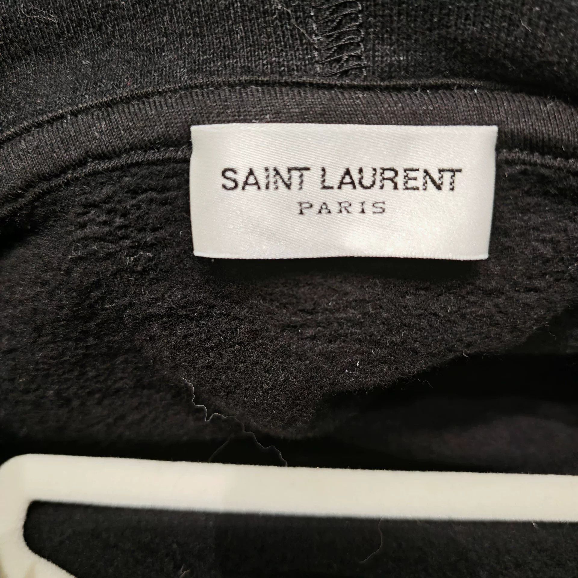Saint Laurent Paris Saint Laurent Black Striped Sleeve Hoodie Size US M / EU 48-50 / 2 - 6 Thumbnail