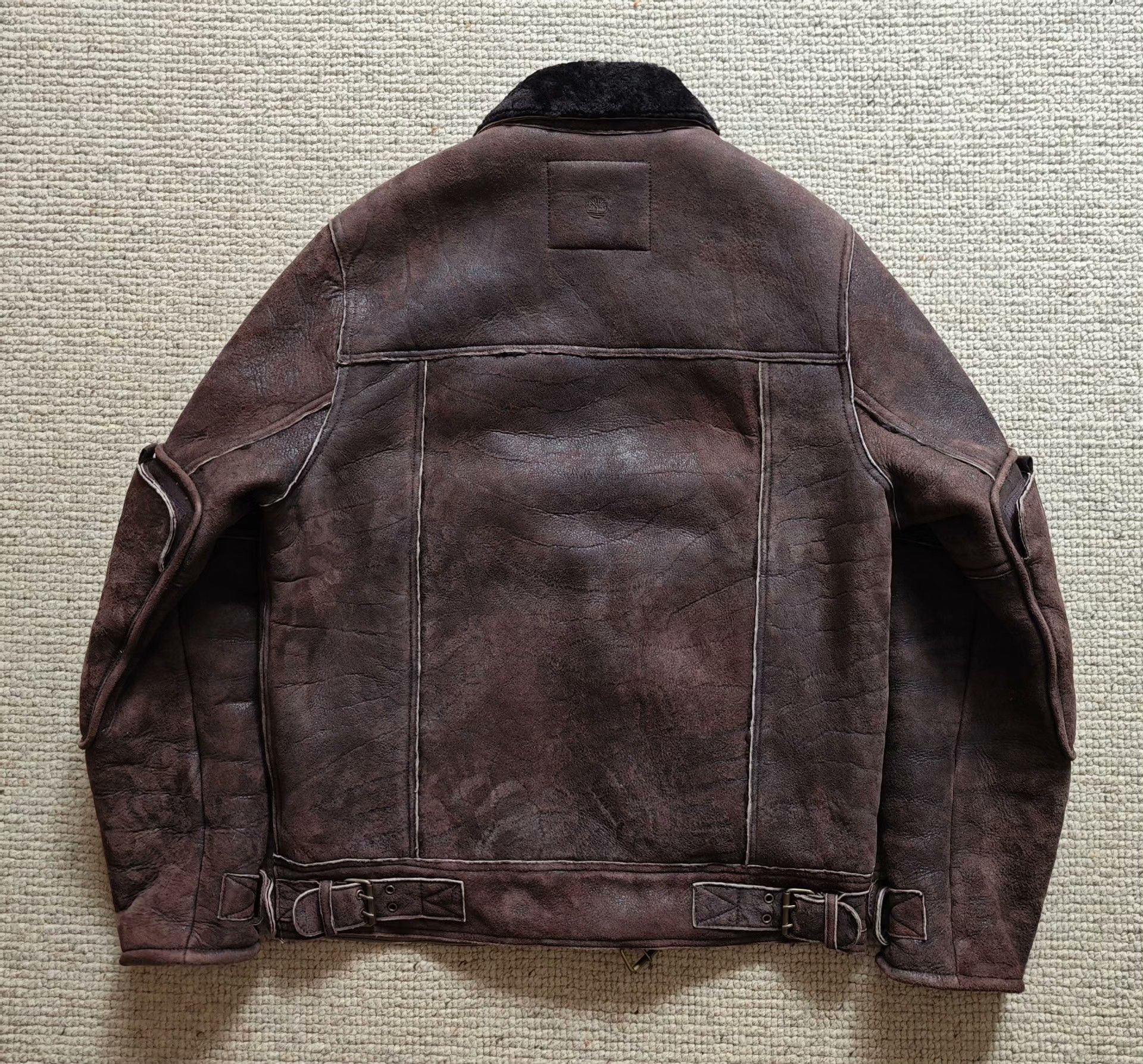 Timberland Timberland Brown Shearling Motorcycle Jacket Size US M / EU 48-50 / 2 - 3 Thumbnail