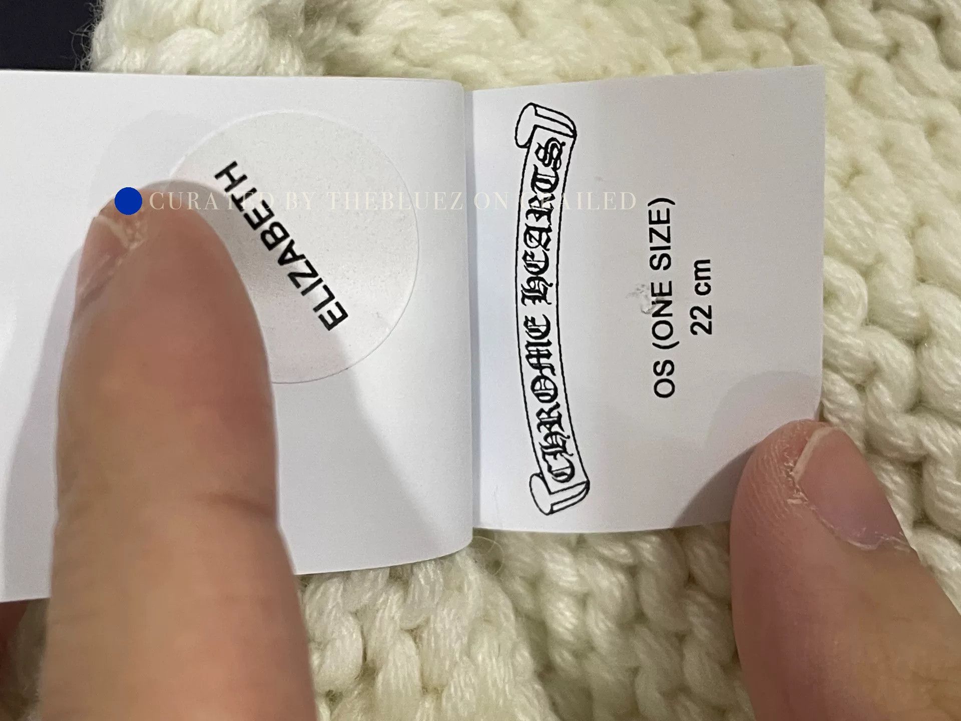 Chrome Hearts White Knit Beanie with Embroidered Cross Size ONE SIZE - 10 Thumbnail