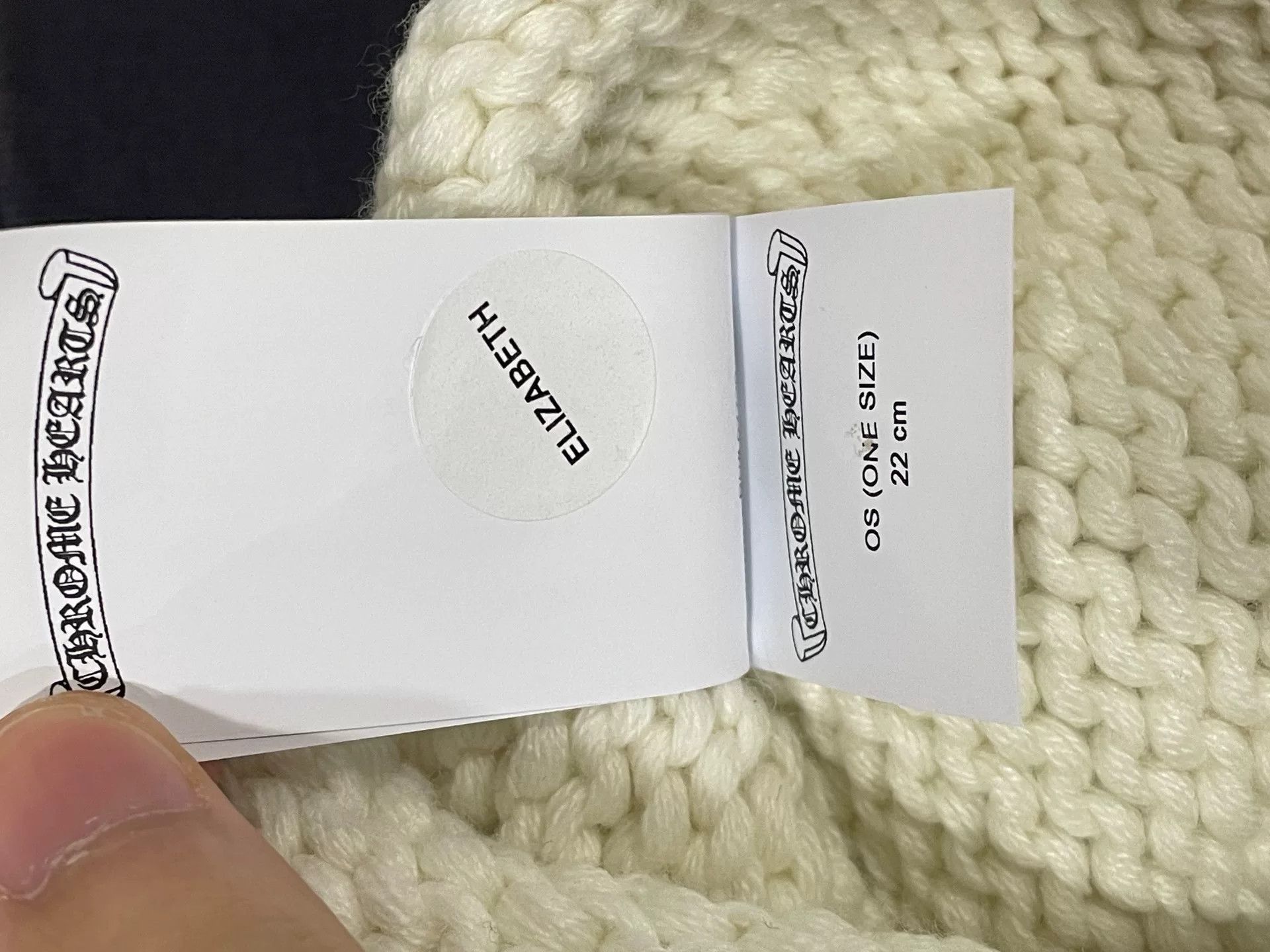 Chrome Hearts White Knit Beanie with Embroidered Cross Size ONE SIZE - 9 Thumbnail