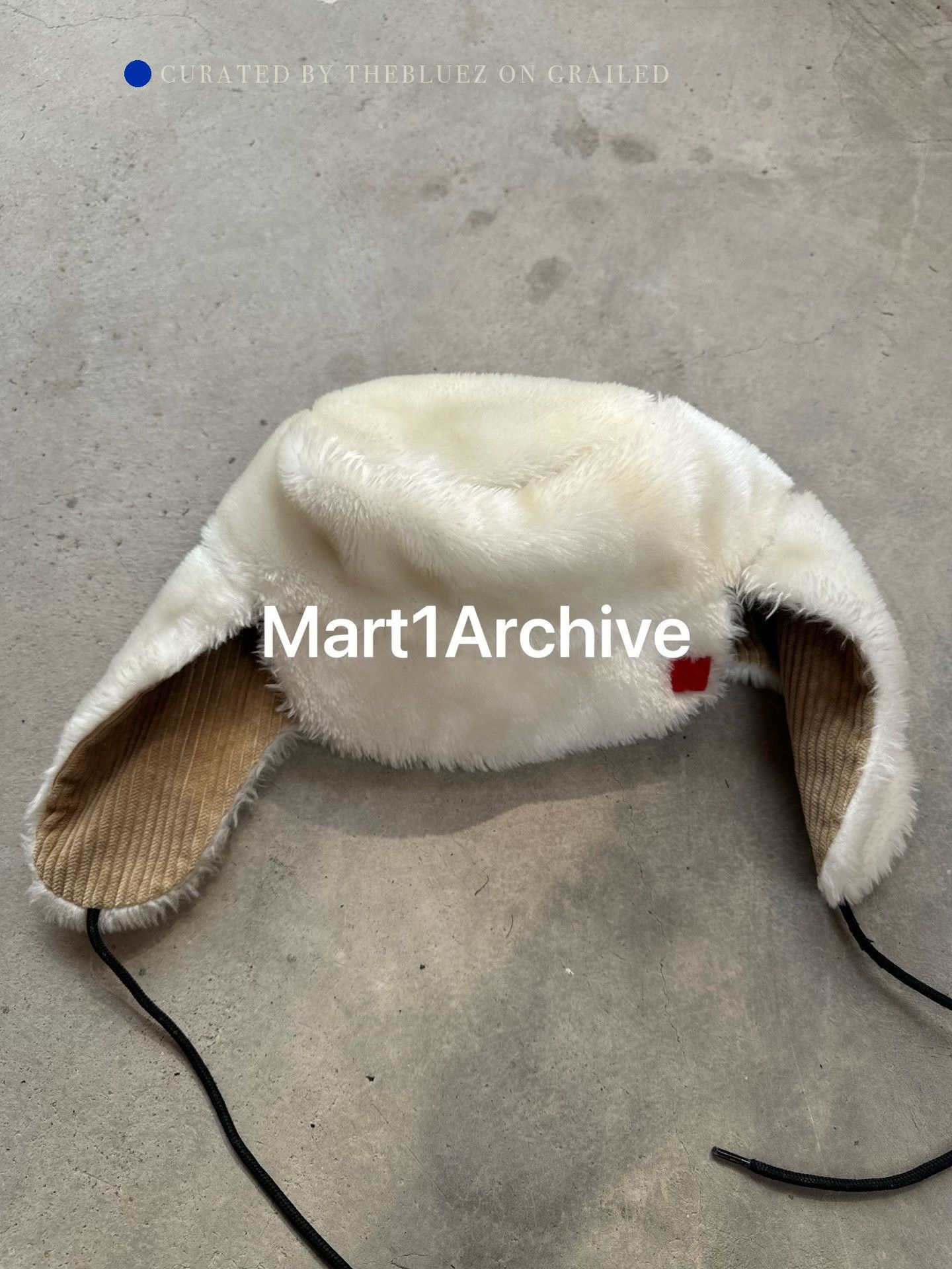Walter Van Beirendonck Beige Corduroy Trapper Hat with Faux Fur Lining Size ONE SIZE - 5 Thumbnail