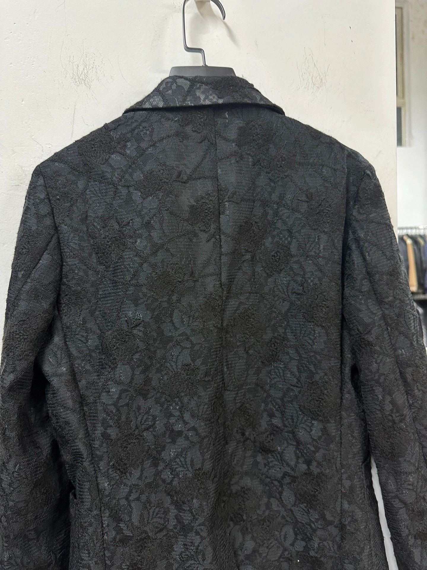 Comme des Garcons Elegant Black Lace Rose Blazer Size US S / EU 44-46 / 1 - 6 Thumbnail