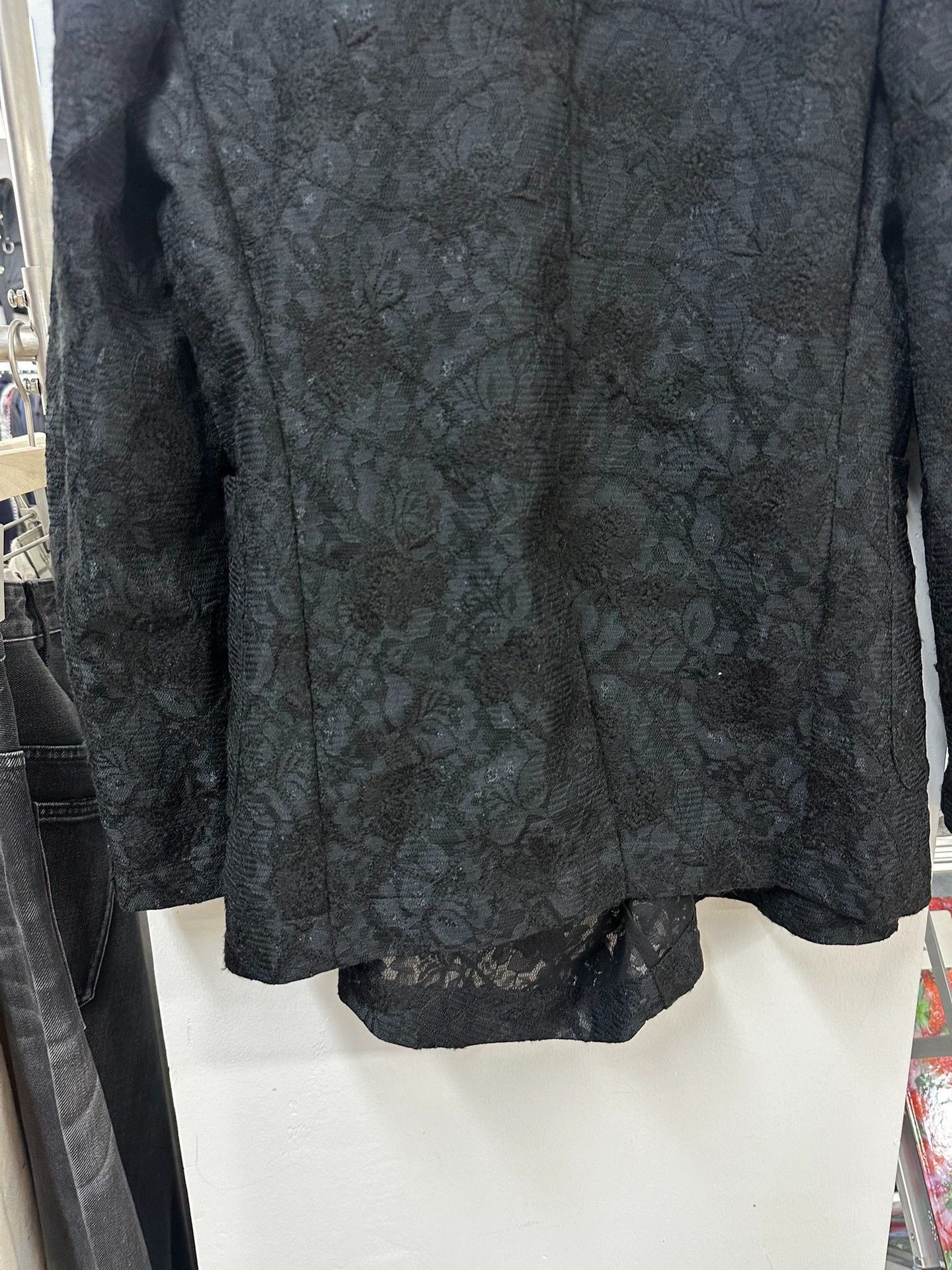 Comme des Garcons Elegant Black Lace Rose Blazer Size US S / EU 44-46 / 1 - 7 Thumbnail
