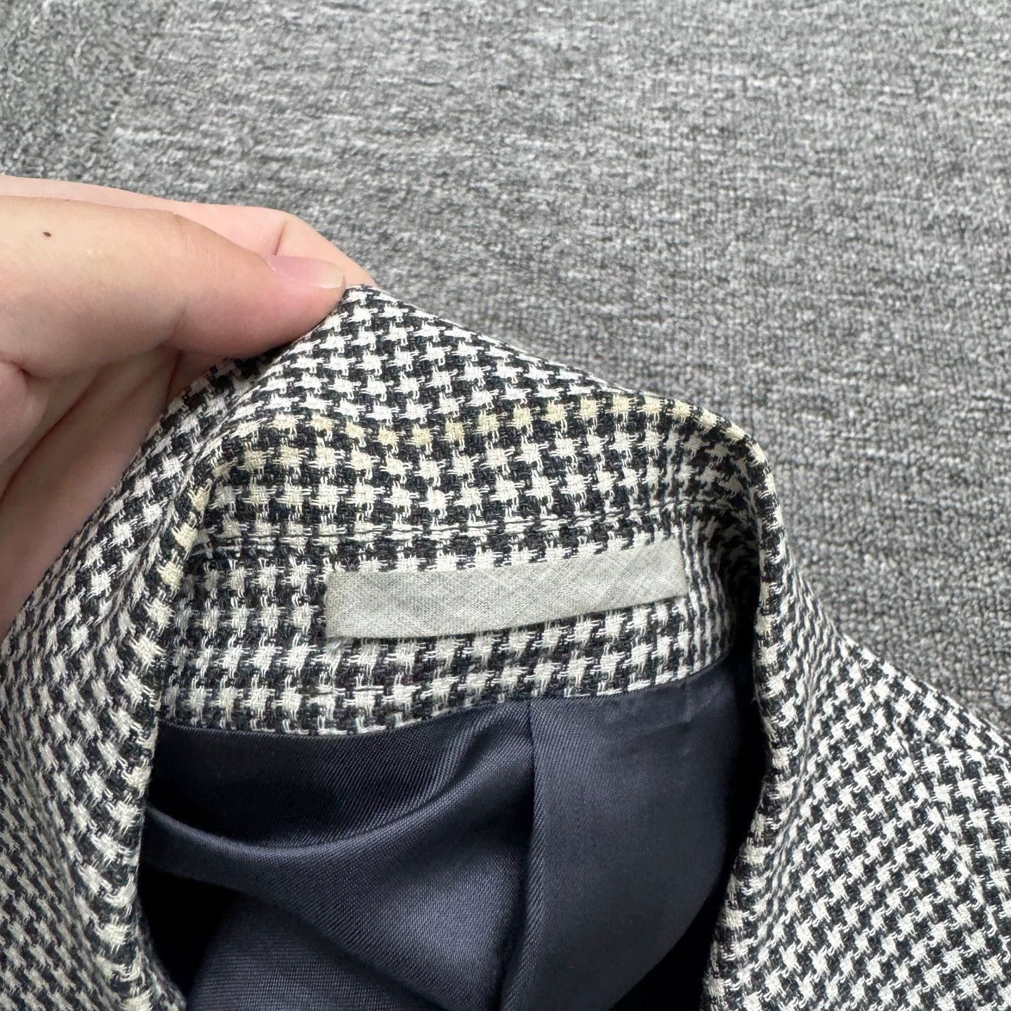 Brunello Cucinelli Gray Plaid Linen-Wool Blazer Size US M / EU 48-50 / 2 - 2 Thumbnail