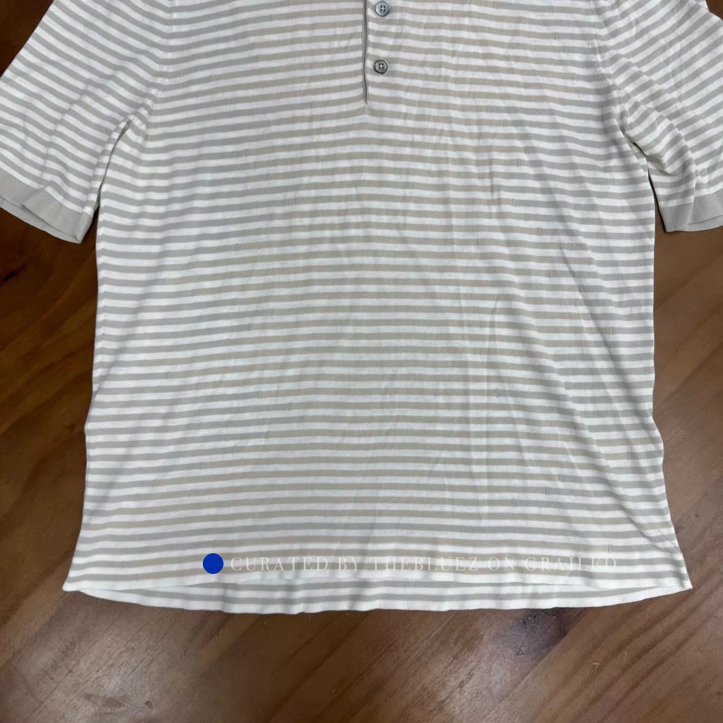 Hermes Striped Gray Polo in Excellent Condition Size US M / EU 48-50 / 2 - 4 Thumbnail