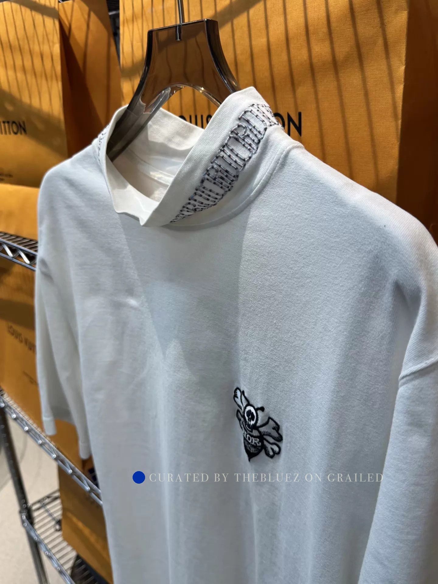Dior Embroidered Bee Graphic White T-Shirt Size US M / EU 48-50 / 2 - 2 Thumbnail