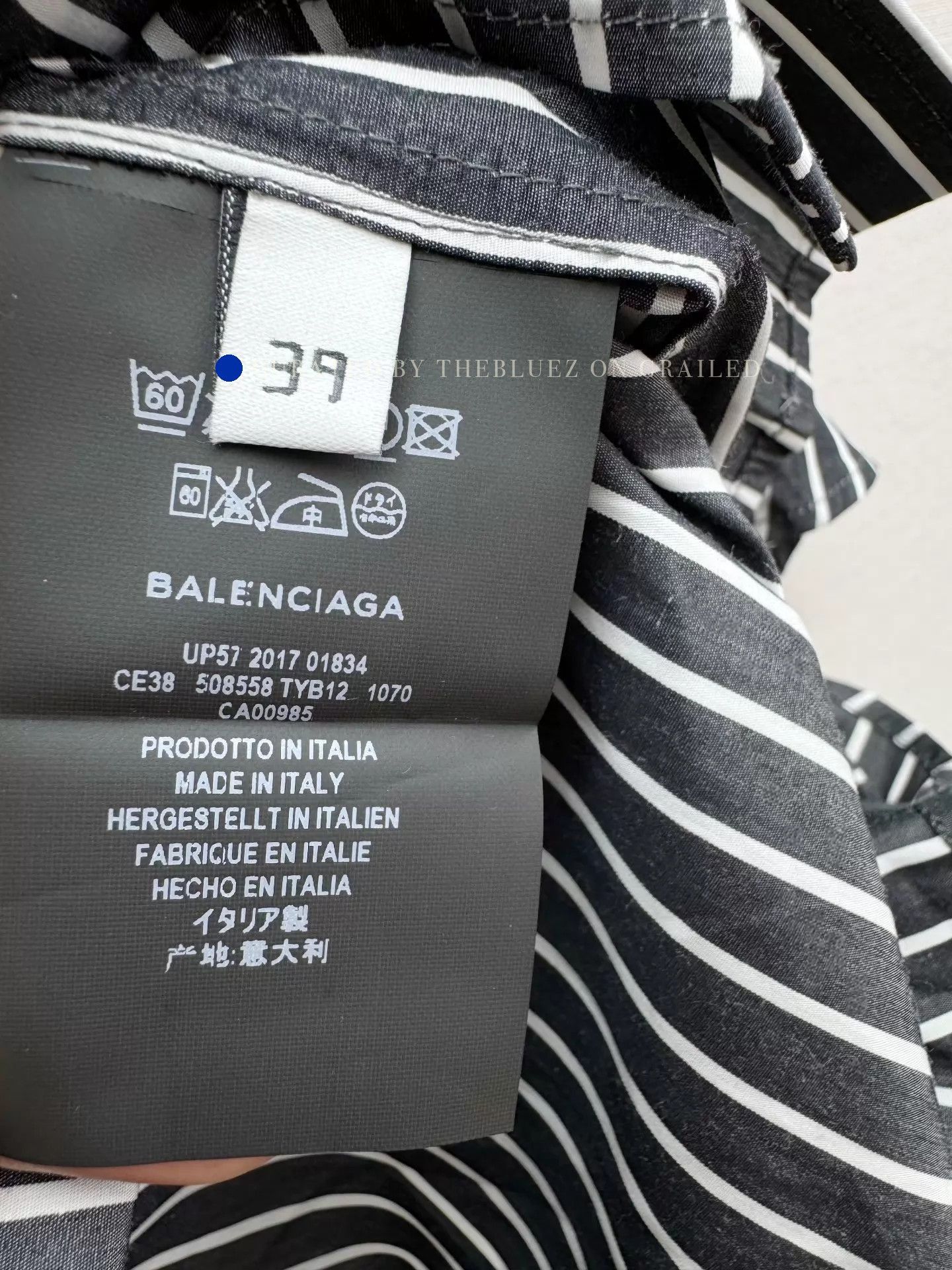 Balenciaga Vertical Stripe Button-Up Shirt in Multi Size US M / EU 48-50 / 2 - 4 Thumbnail