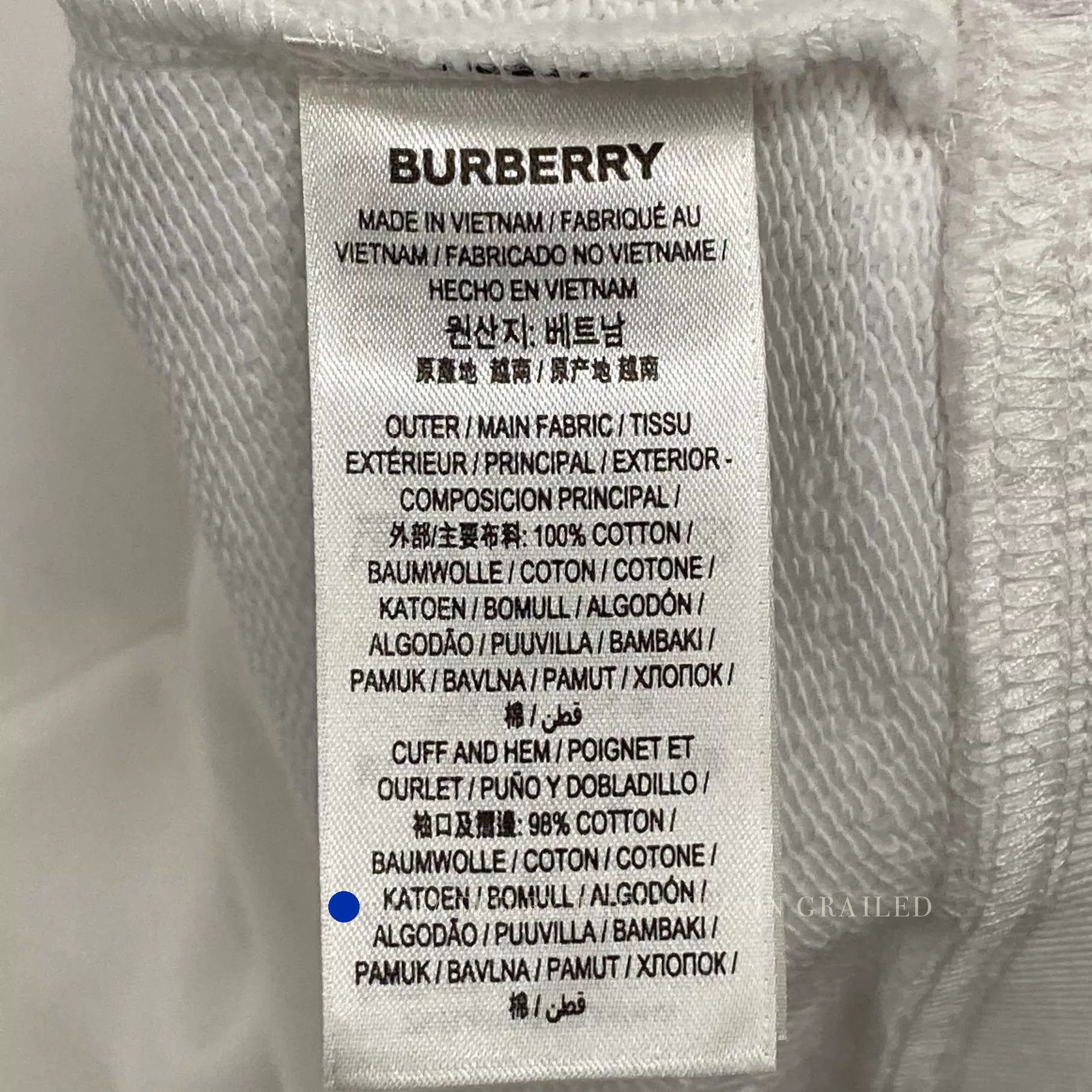 Burberry Check Collar Embroidered Logo Sweatshirt Size US XL / EU 56 / 4 - 6 Thumbnail