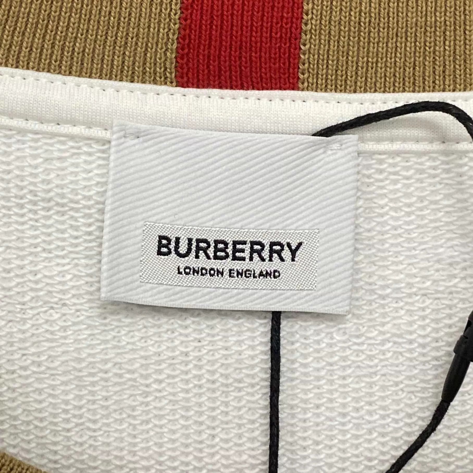 Burberry Check Collar Embroidered Logo Sweatshirt Size US XL / EU 56 / 4 - 4 Thumbnail