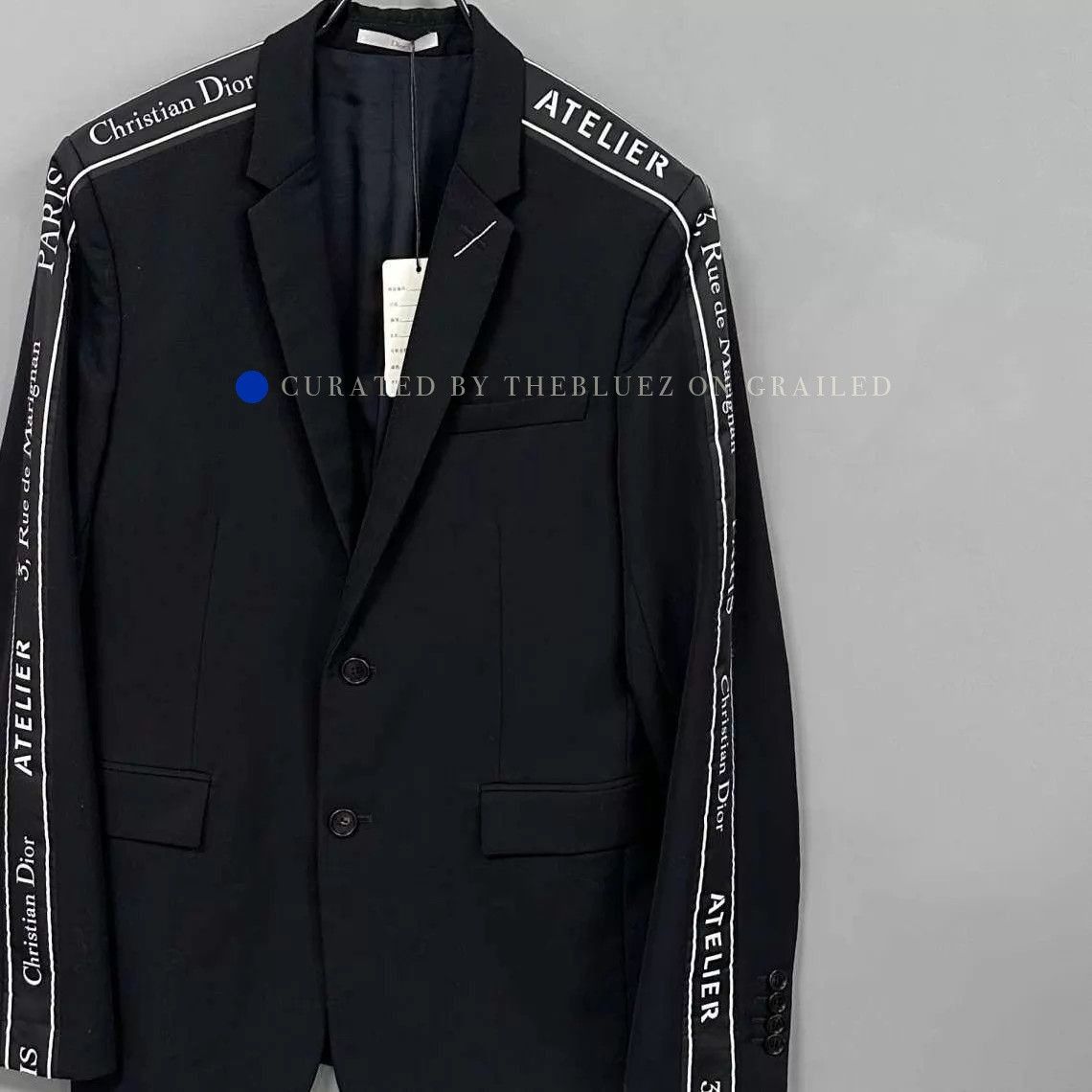 Dior Chic Black Arm Logo Tape Blazer Size US S / EU 44-46 / 1 - 2 Thumbnail