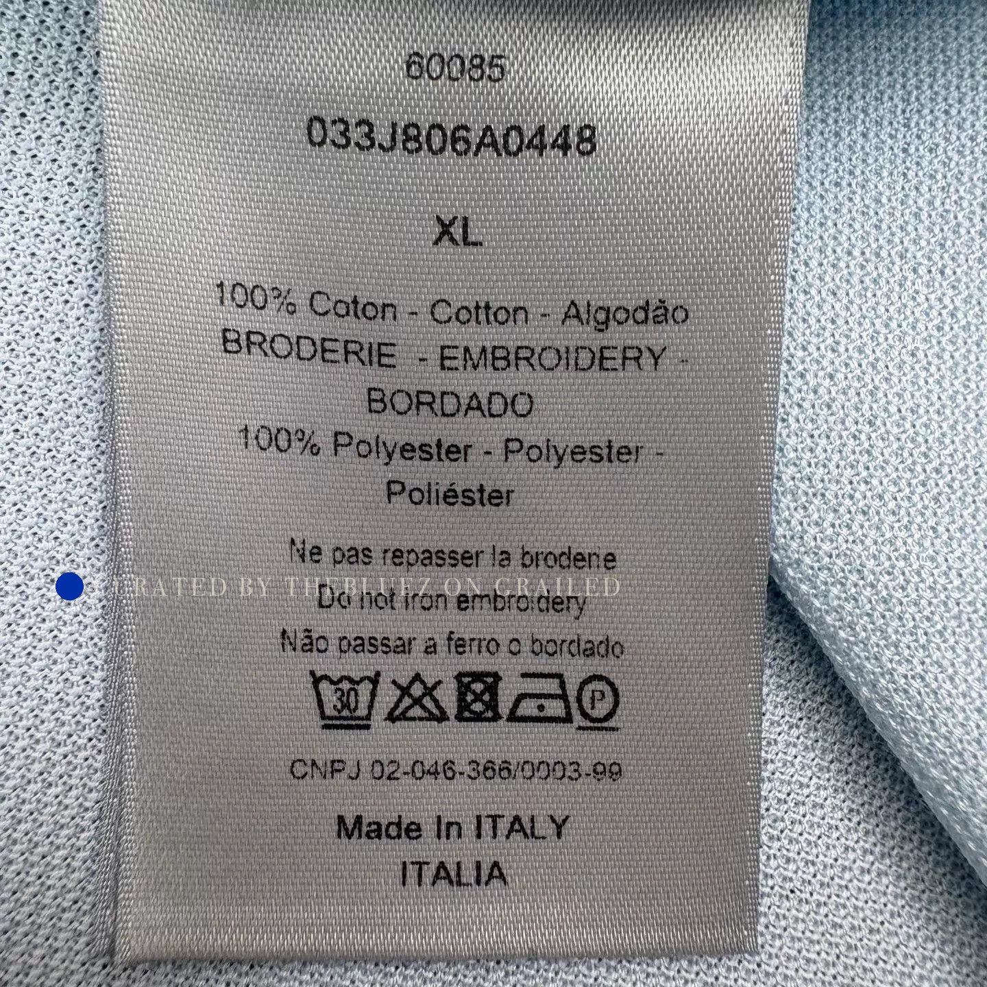 Dior Embroidered Logo Short Polo in Blue Size US XL / EU 56 / 4 - 6 Thumbnail