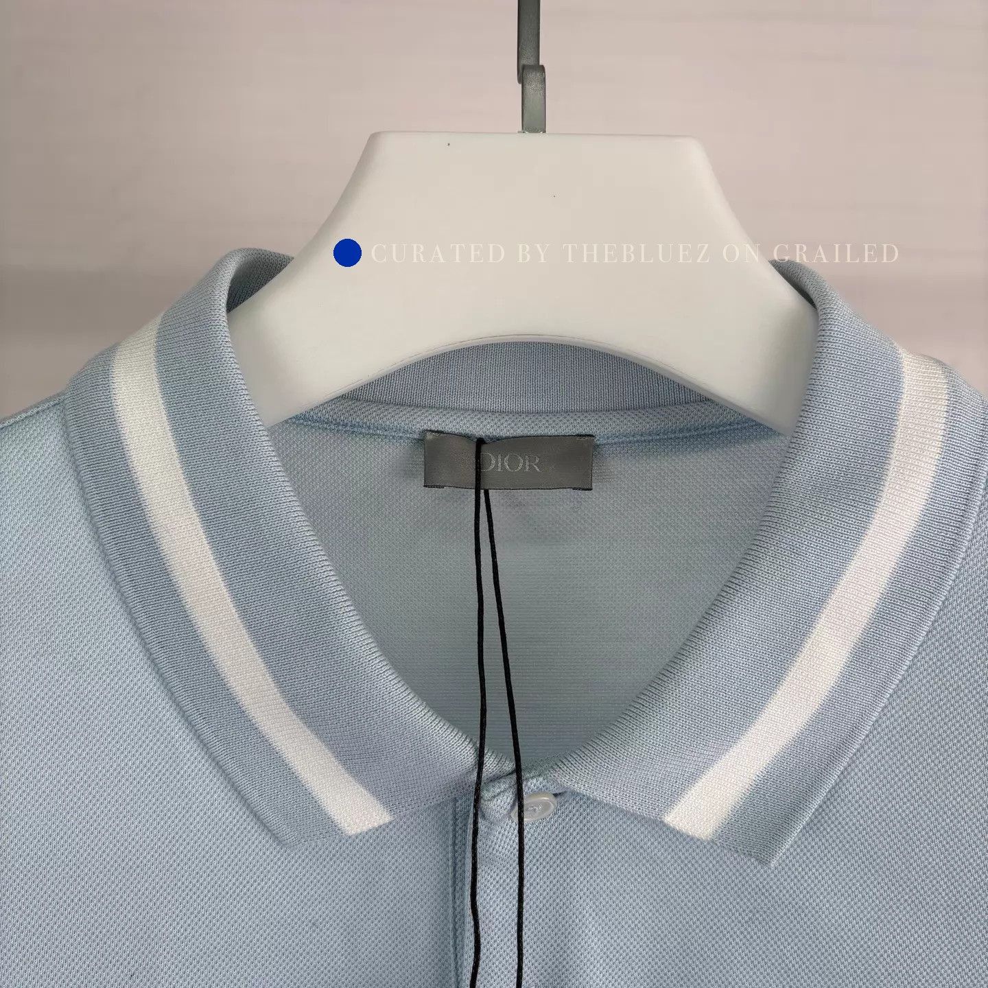Dior Embroidered Logo Short Polo in Blue Size US XL / EU 56 / 4 - 3 Thumbnail