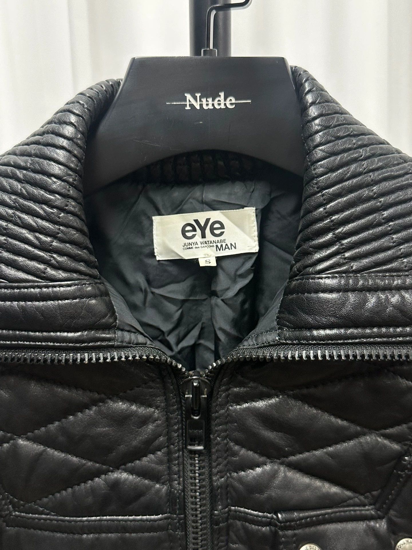 Junya Watanabe Stylish Black Leather Jacket in Size S Size US S / EU 44-46 / 1 - 5 Thumbnail