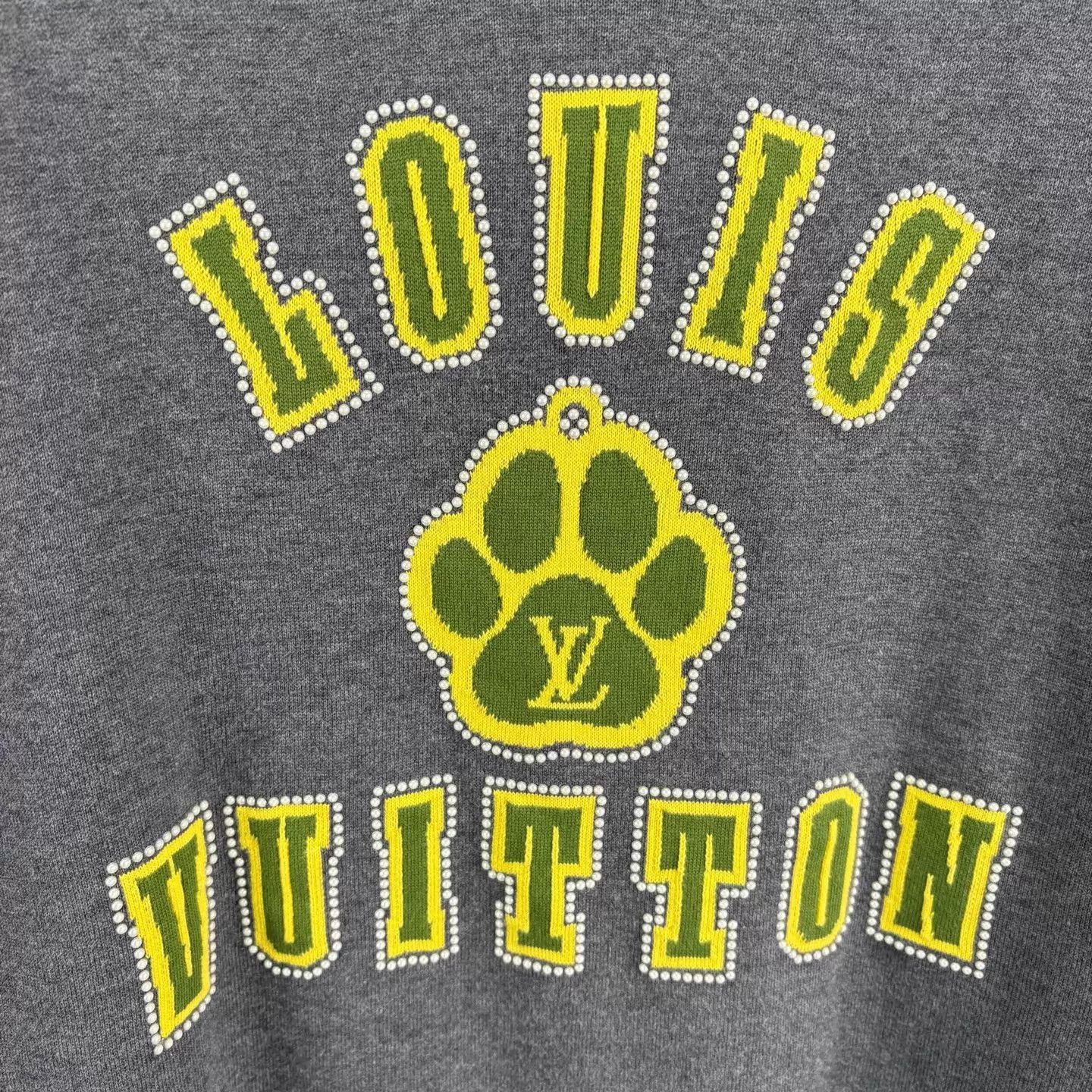 Louis Vuitton LV Dog Beaded Logo Knit Tee Size US S / EU 44-46 / 1 - 5 Thumbnail