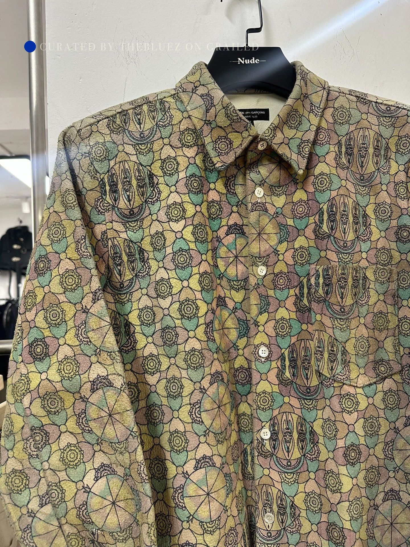 Comme des Garcons Trippy Horsehide Button-Up Shirt Size US M / EU 48-50 / 2 - 2 Thumbnail