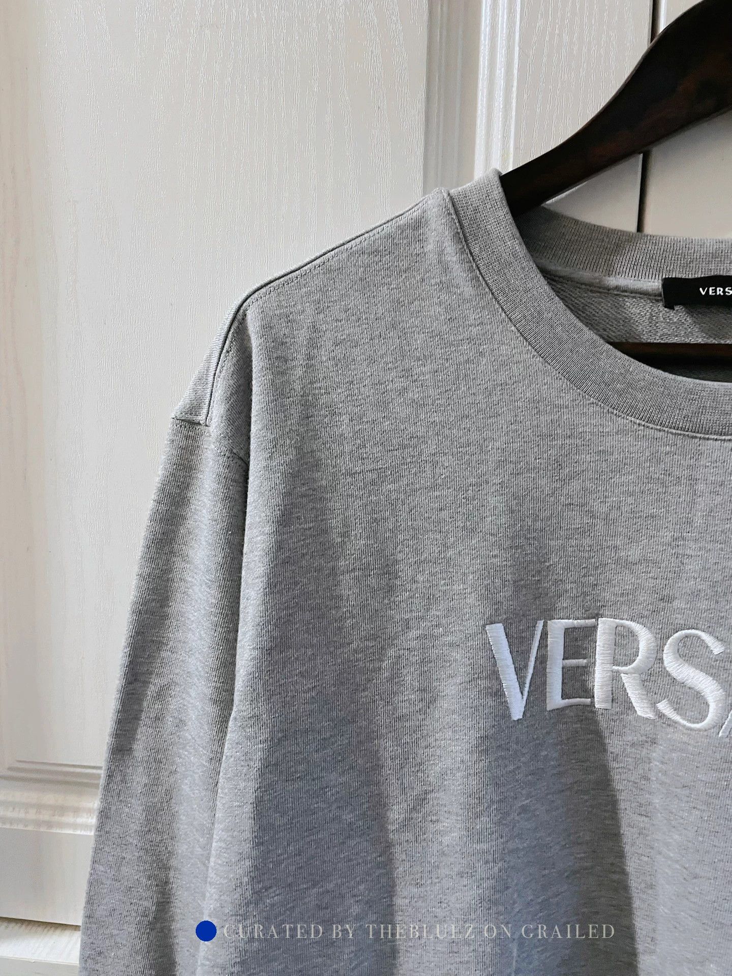 Versace Runway Logo Embroidered Knit Sweatshirt XL Size US XL / EU 56 / 4 - 3 Thumbnail