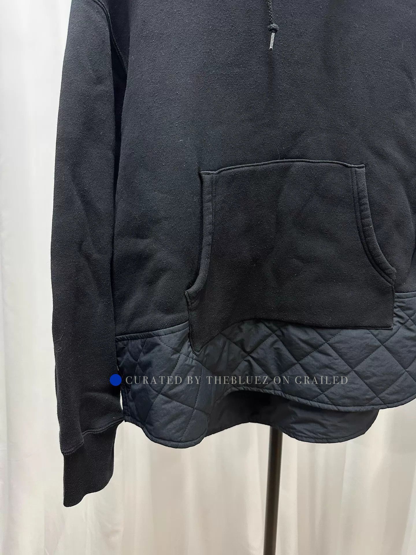 Comme des Garcons Color Blocked Black Hoodie in Size L Size US L / EU 52-54 / 3 - 4 Thumbnail