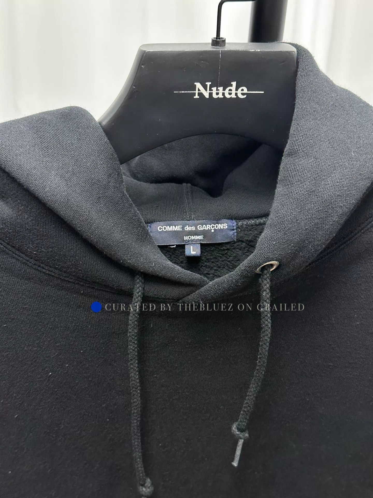 Comme des Garcons Color Blocked Black Hoodie in Size L Size US L / EU 52-54 / 3 - 3 Thumbnail