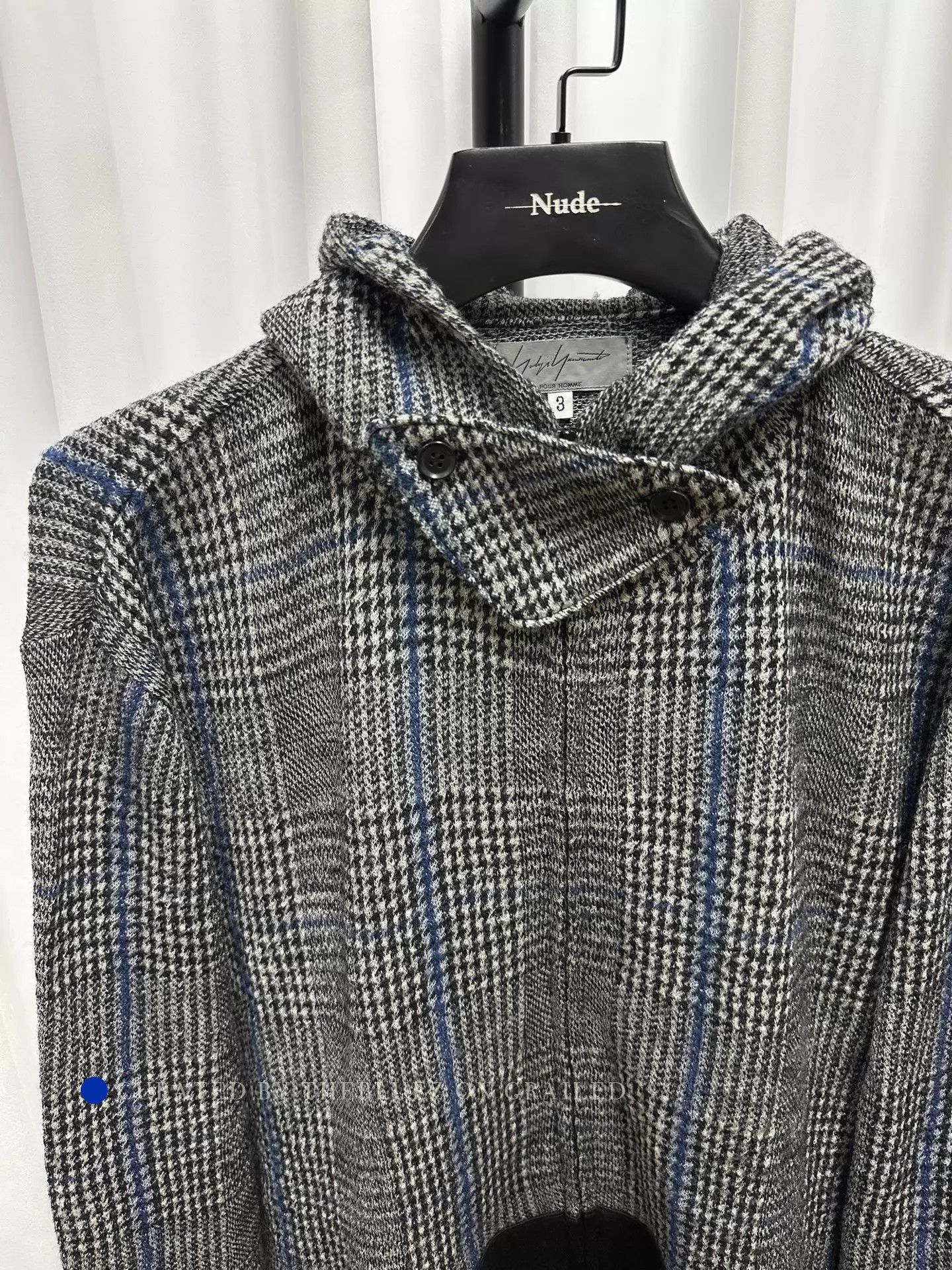 Yohji Yamamoto Wool Check Hooded Jacket Size US L / EU 52-54 / 3 - 2 Thumbnail