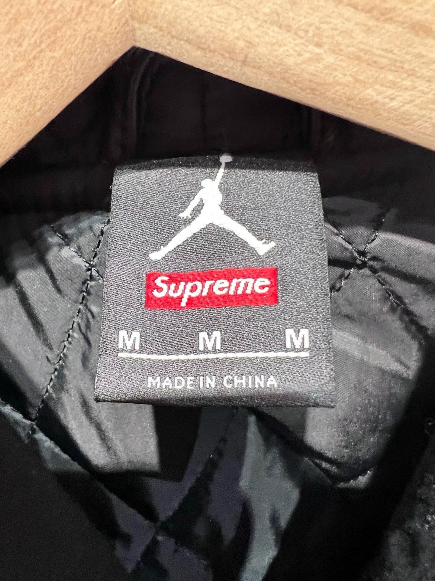 Supreme Hooded Varsity Jacket with Leather Sleeves Size US M / EU 48-50 / 2 - 2 Thumbnail