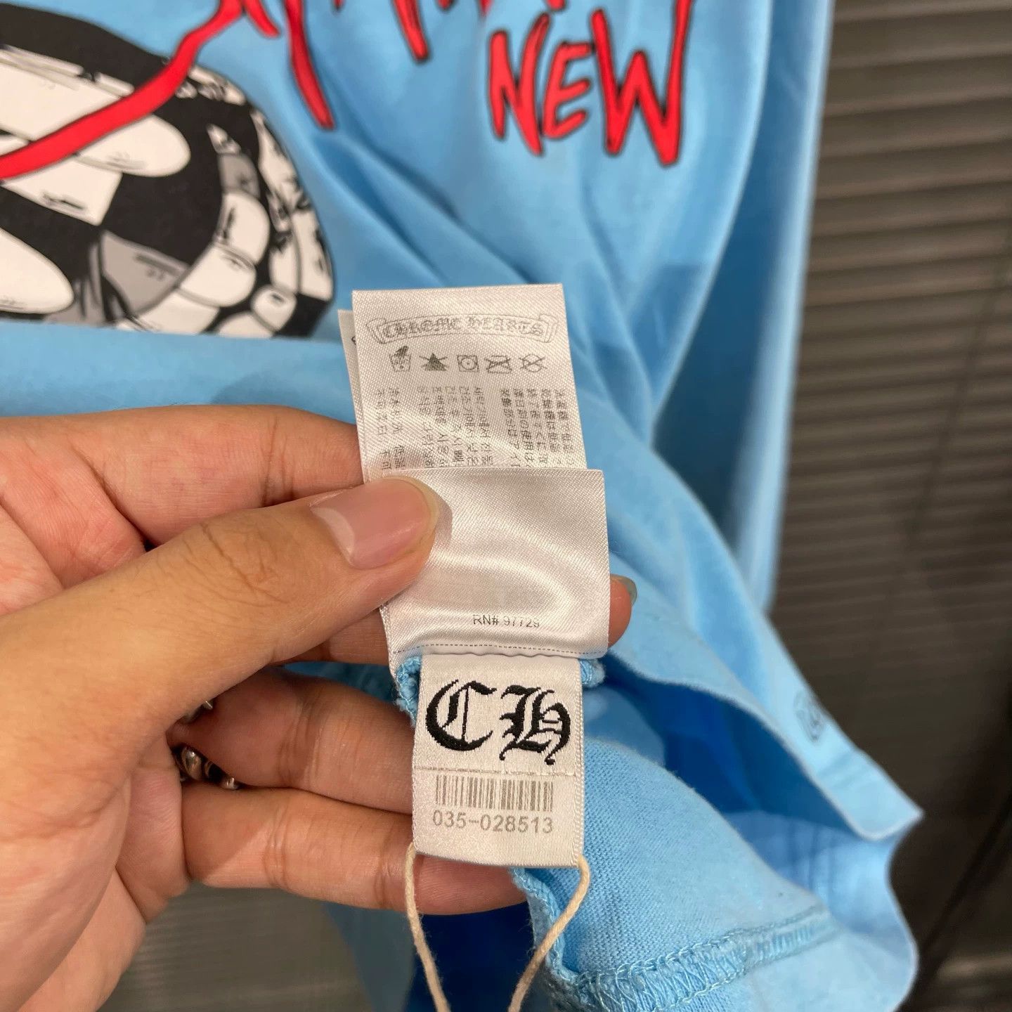 Chrome Hearts Blue Graffiti Long Sleeve Tee Size US S / EU 44-46 / 1 - 8 Thumbnail