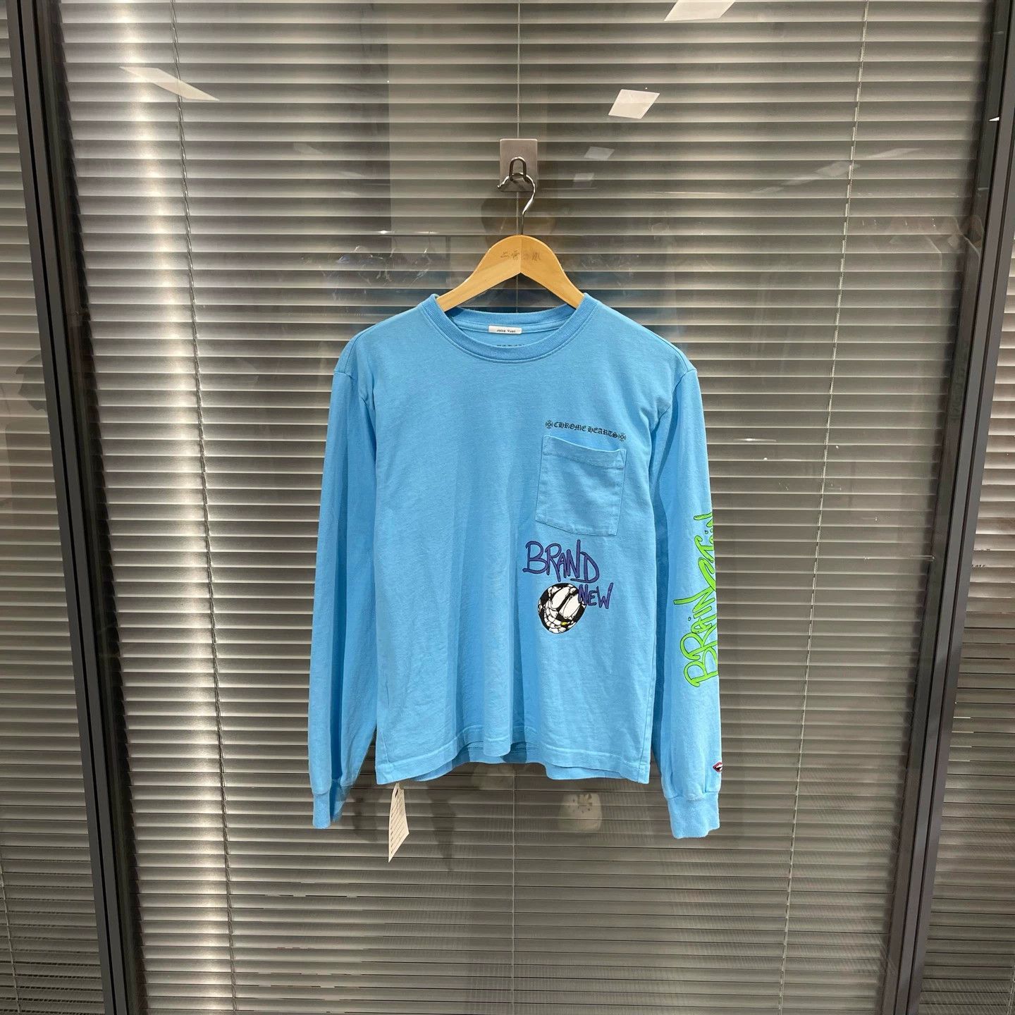 Chrome Hearts Blue Graffiti Long Sleeve Tee Size US S / EU 44-46 / 1 - 2 Thumbnail