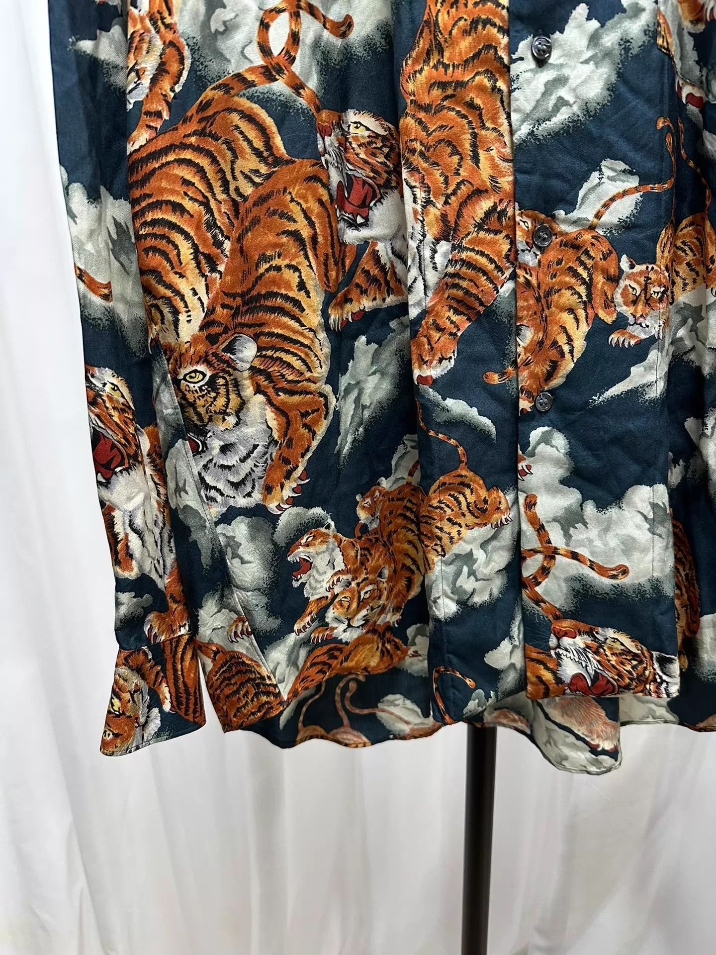 Comme des Garcons SHIRT Vibrant Multi-Color Tigers Silk Button-Up Size US S / EU 44-46 / 1 - 3 Thumbnail