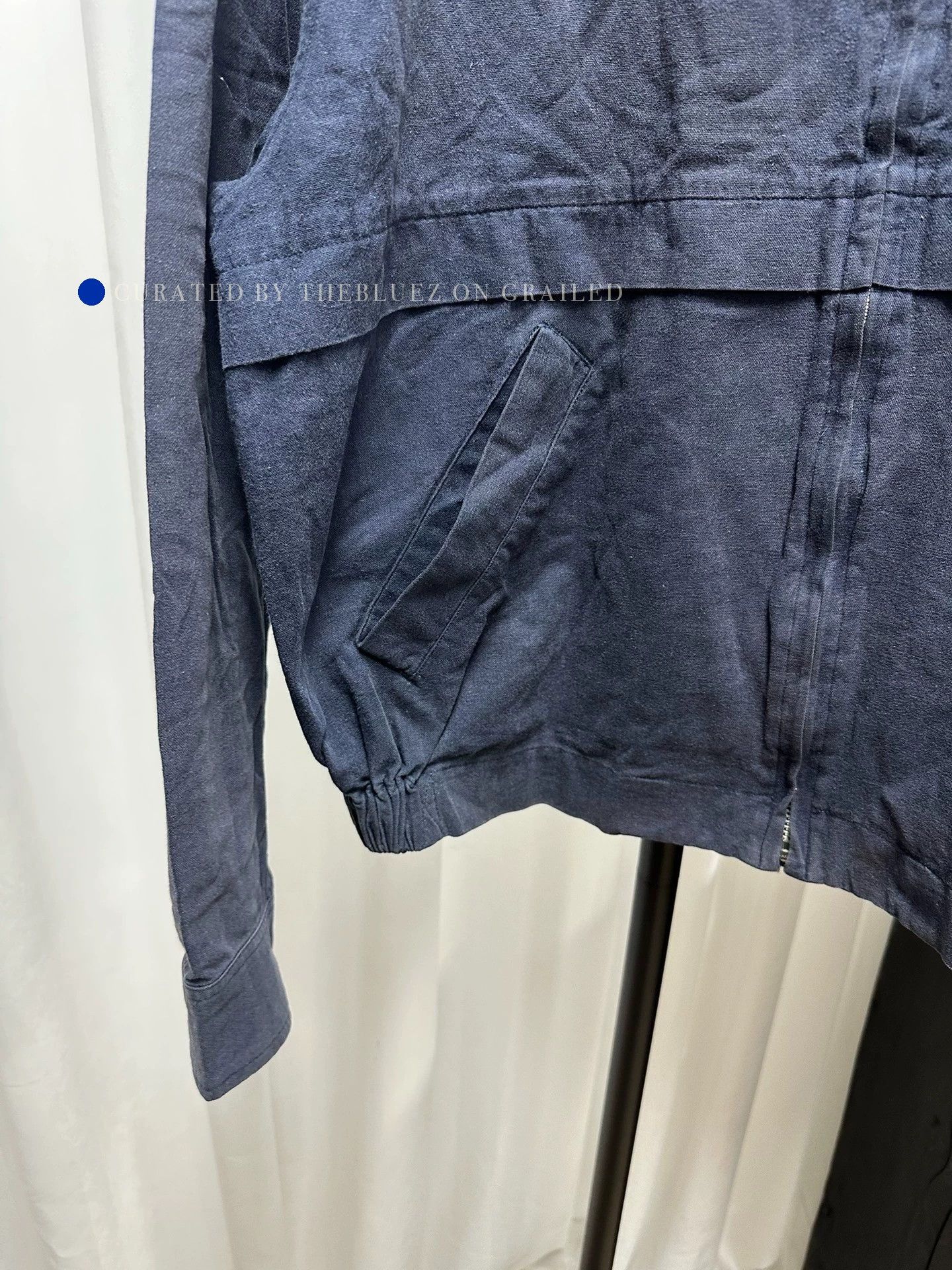 Yohji Yamamoto Washed Short Jacket in Blue Size US M / EU 48-50 / 2 - 4 Thumbnail