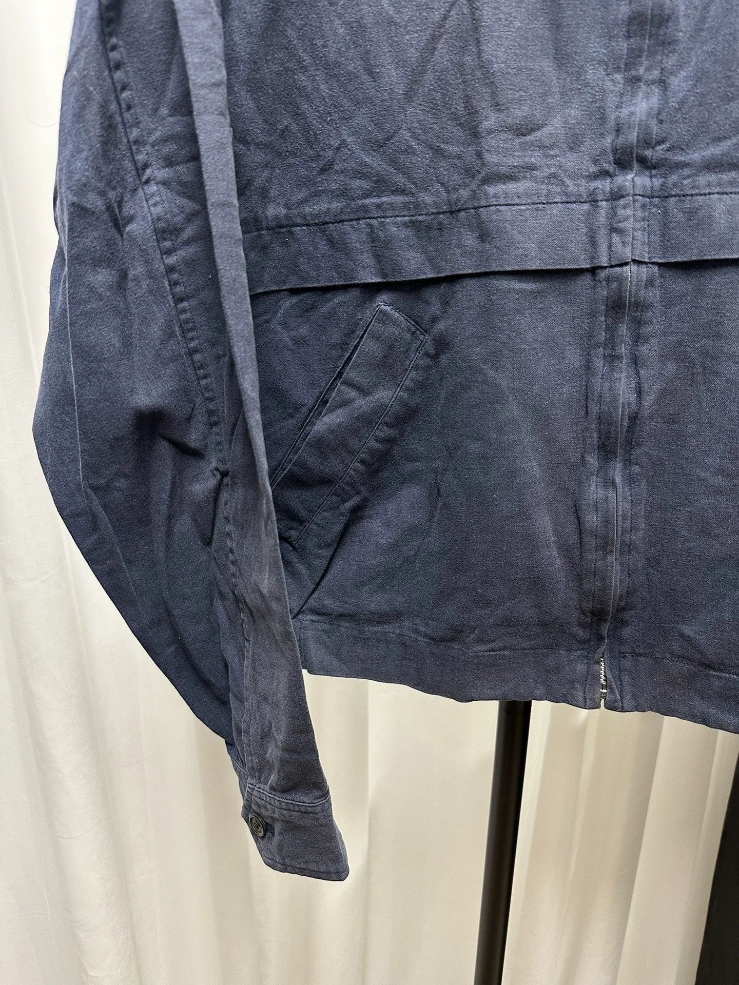 Yohji Yamamoto Washed Short Jacket in Blue Size US M / EU 48-50 / 2 - 5 Thumbnail