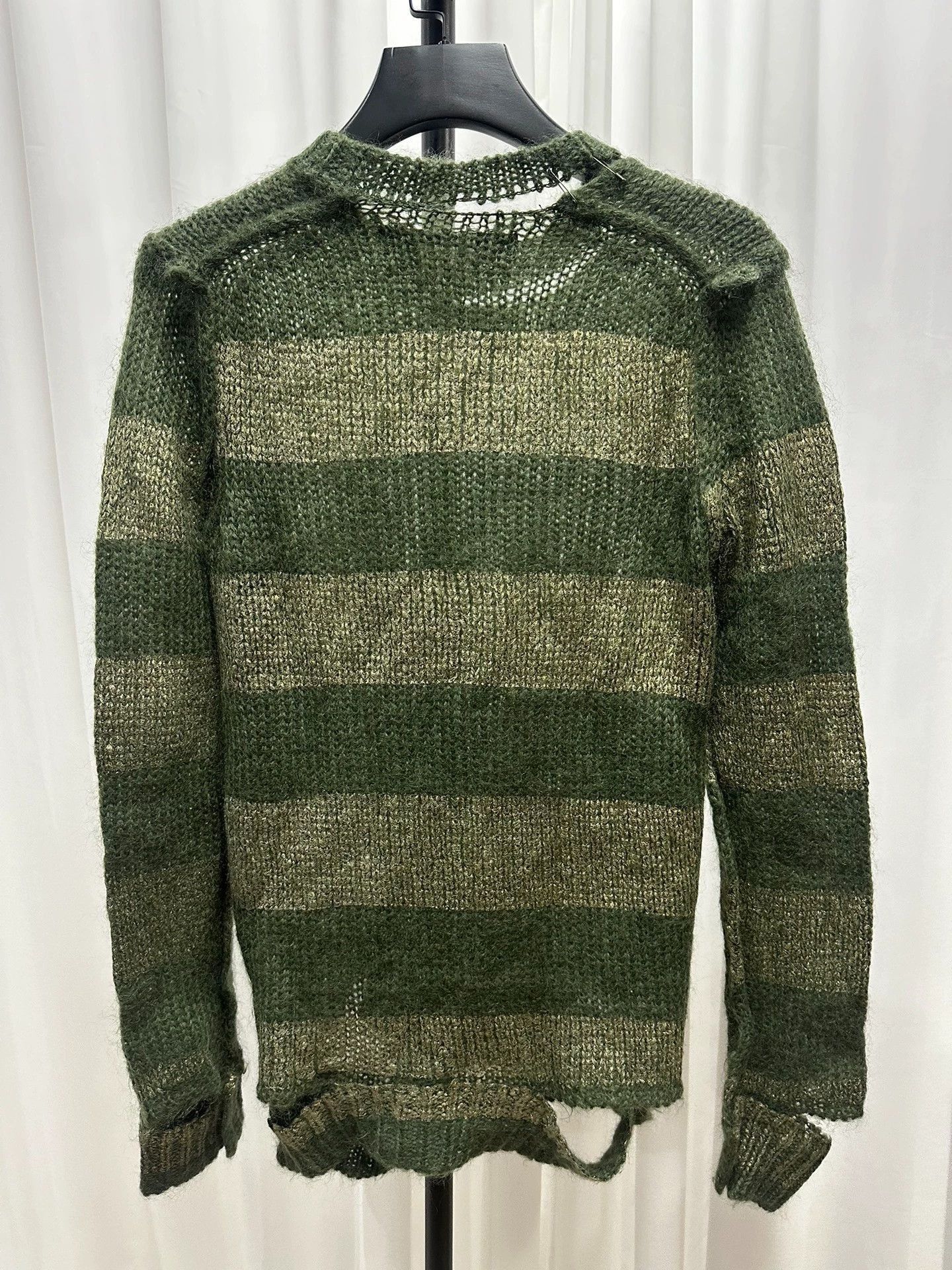 Junya Watanabe Distressed Green Knit Sweater Size US M / EU 48-50 / 2 - 5 Thumbnail