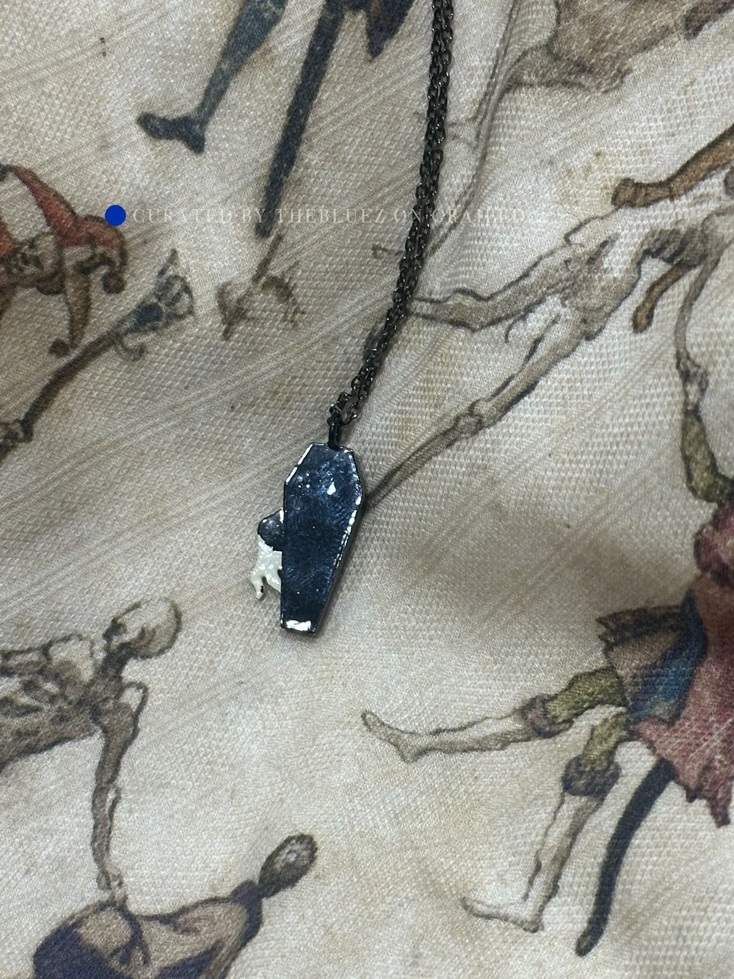 Undercover Black Coffin Necklace with Ghost Hand Detail Size ONE SIZE - 2 Thumbnail