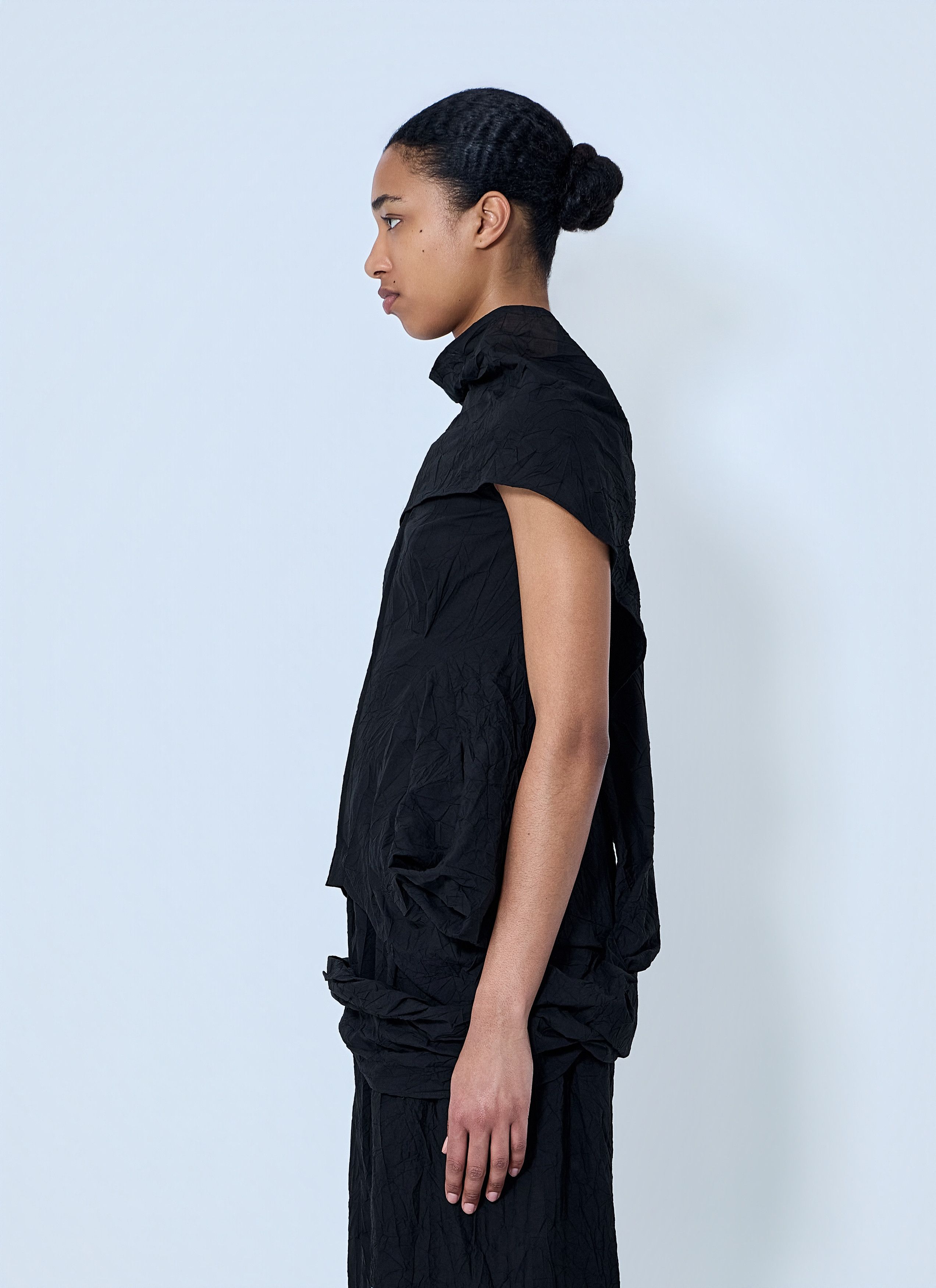 Limi Feu Wrinkled Typewriter Scarf Detail Vest Size S / US 4 / IT 40 - 3 Thumbnail