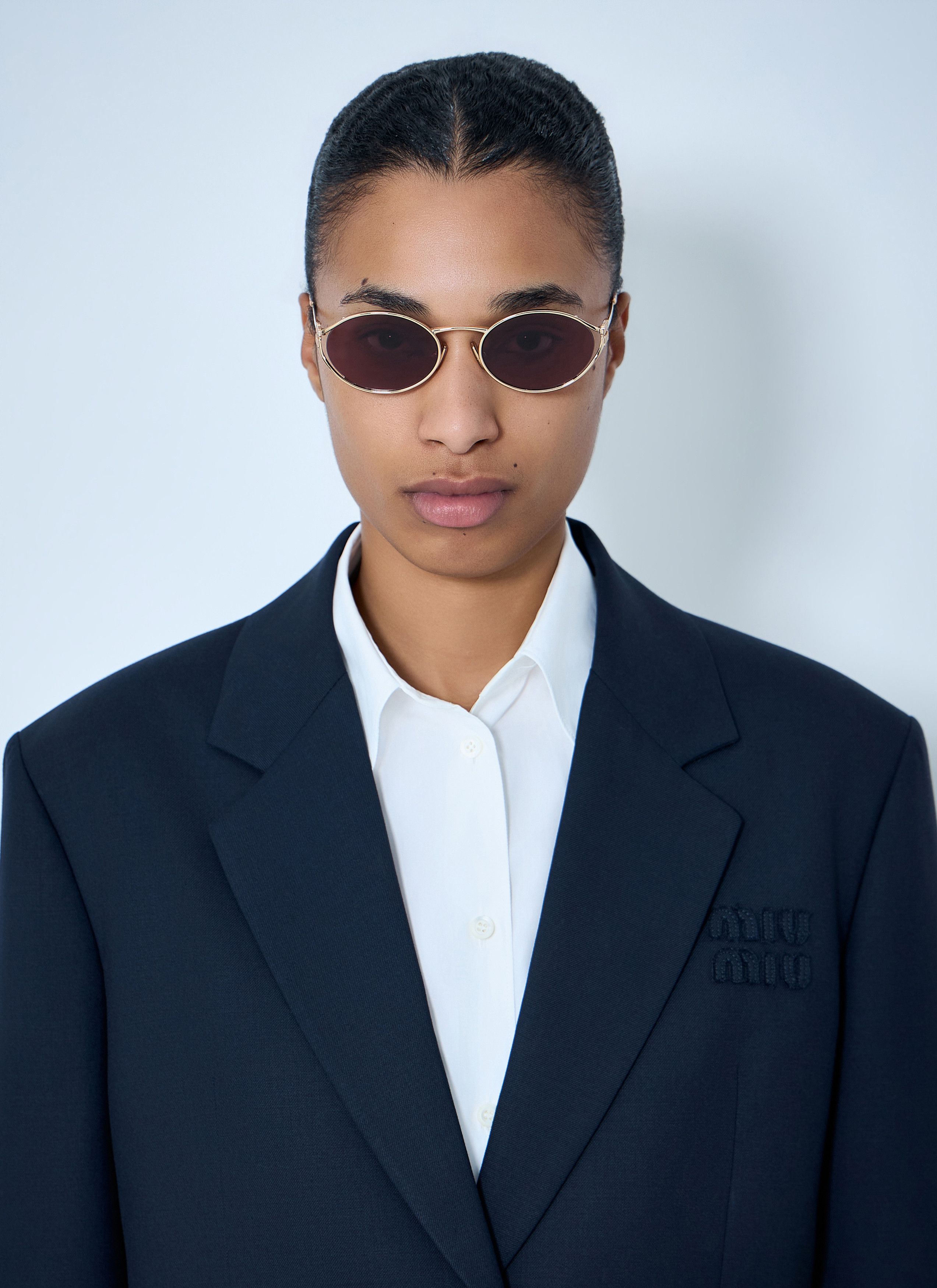 Miu Miu MU 52YS Oval Sunglasses Size ONE SIZE - 7 Thumbnail