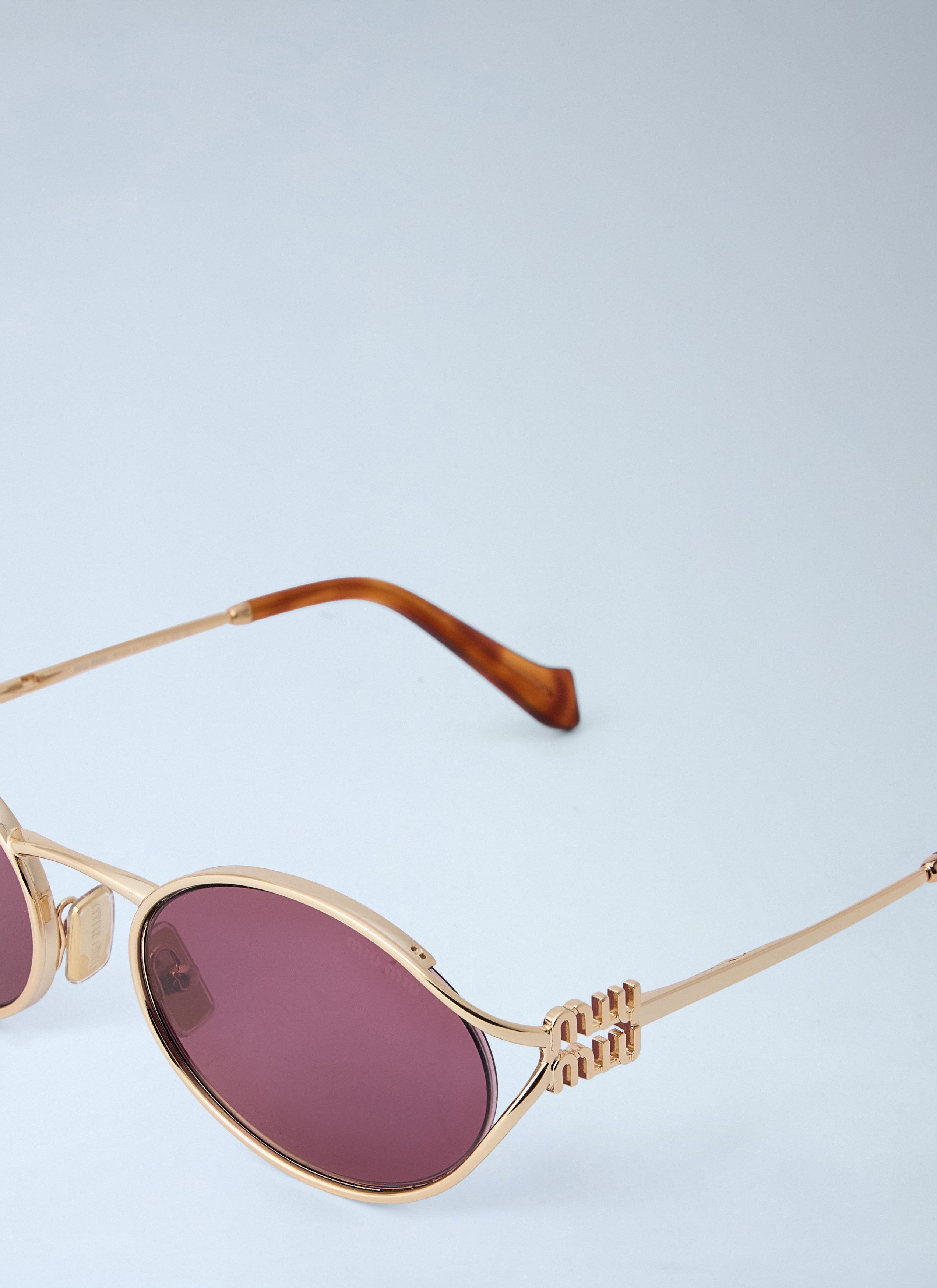 Miu Miu MU 52YS Oval Sunglasses Size ONE SIZE - 4 Thumbnail