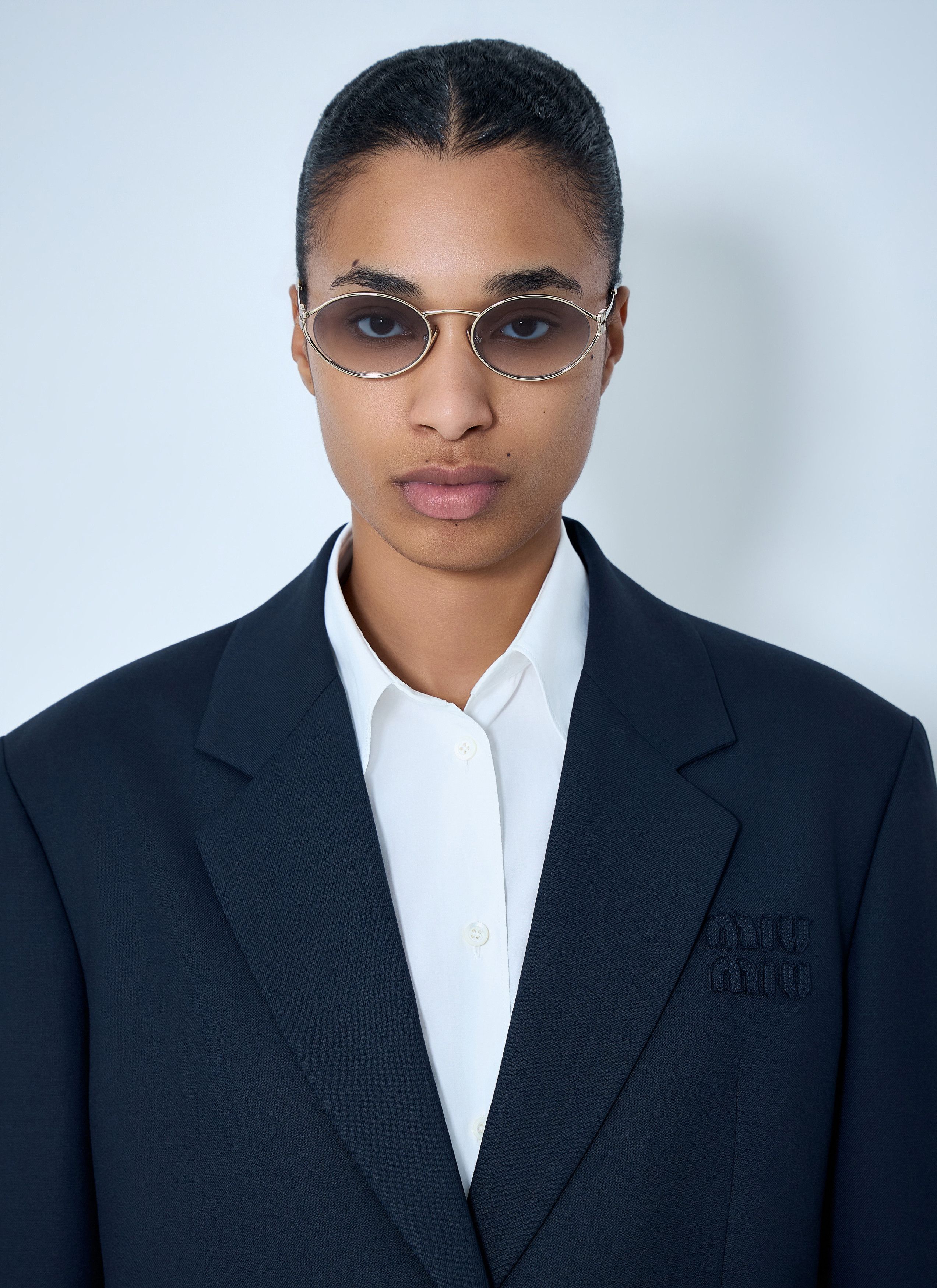 Miu Miu MU 52YS Oval Sunglasses Size ONE SIZE - 7 Thumbnail