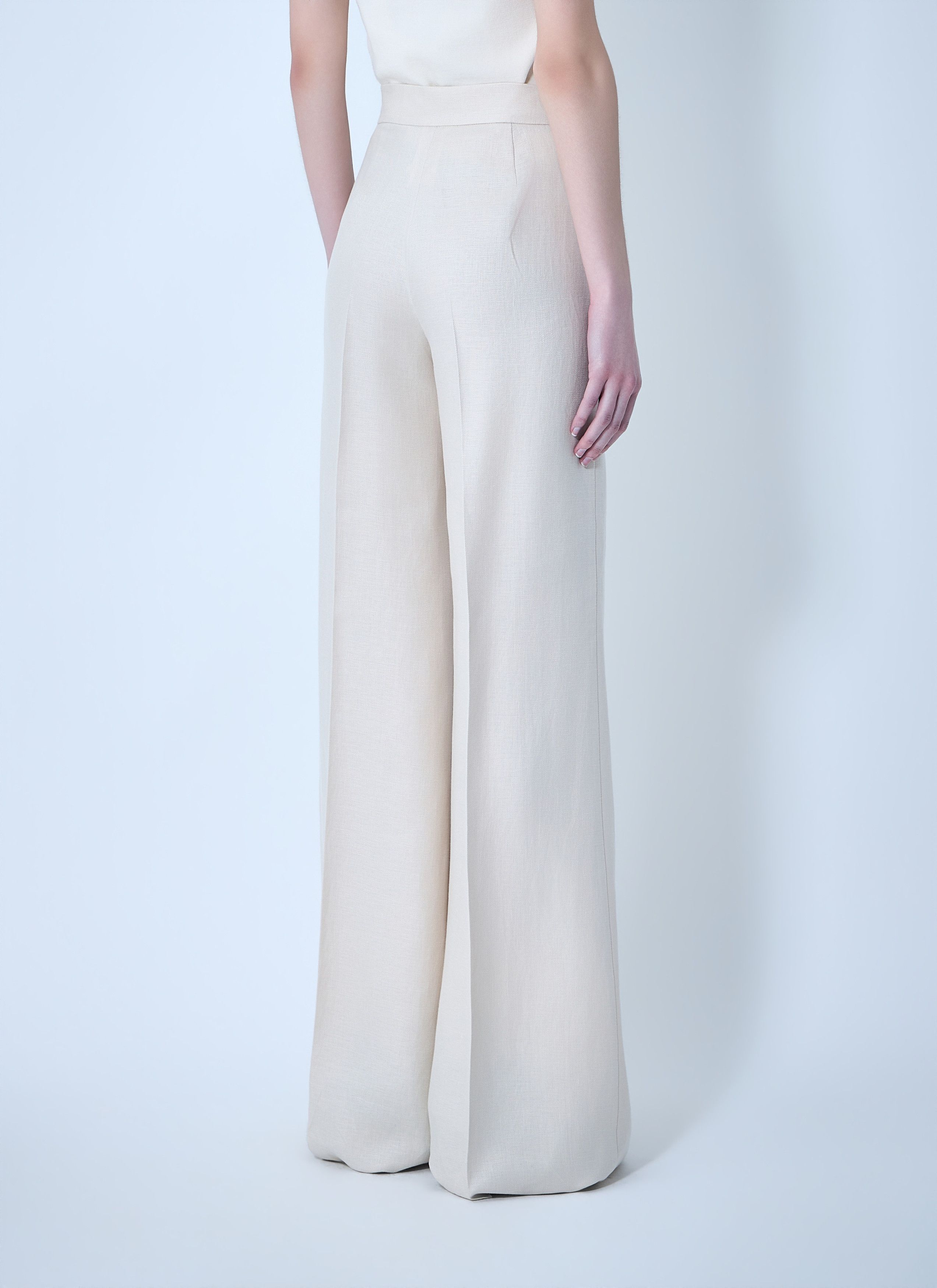 Max Mara Badesse Tailored Linen Pants Size 28" / US 6 / IT 42 - 4 Thumbnail