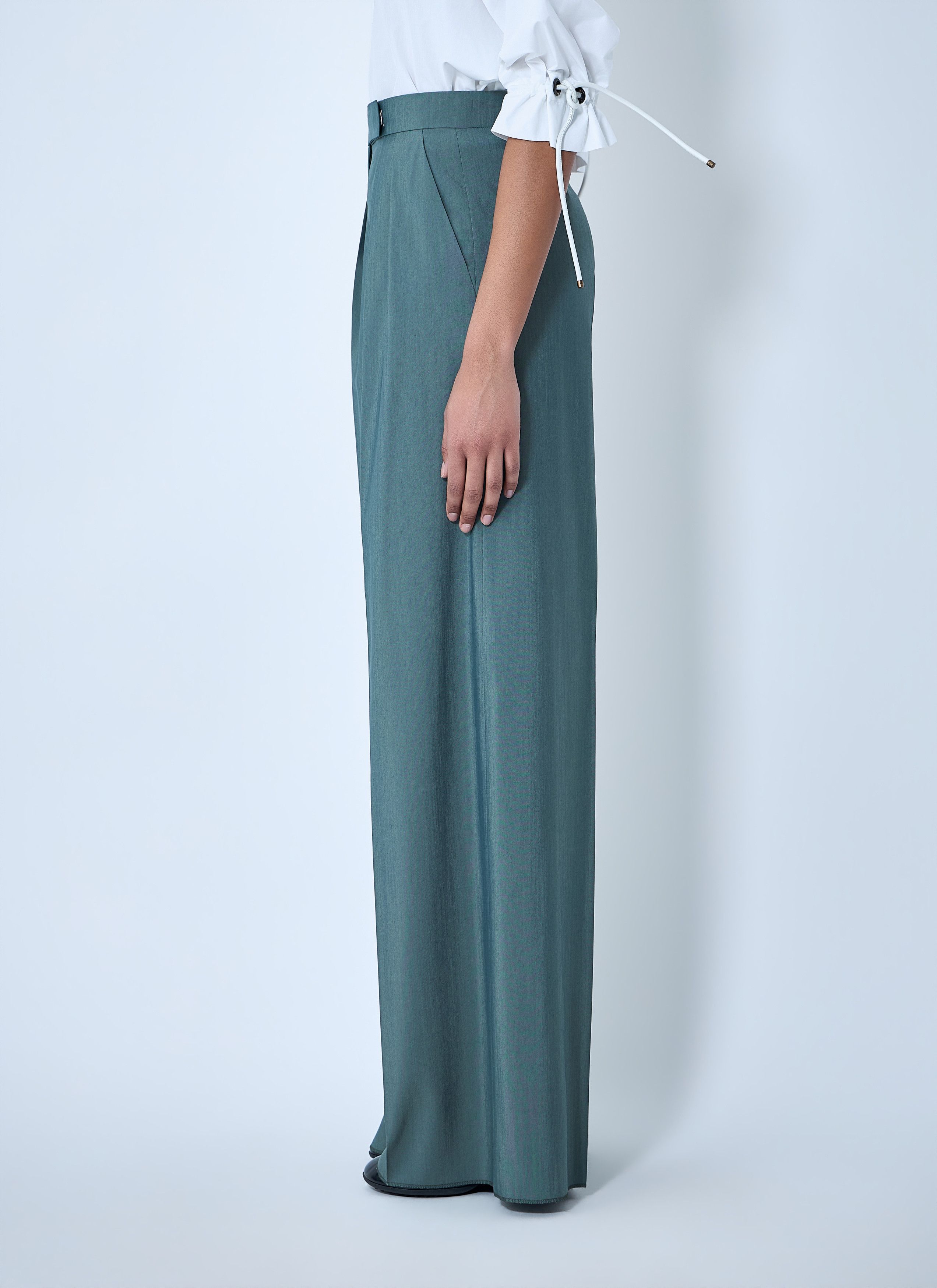 Max Mara High-Waisted Wide-Leg Trousers Size 30" / US 8 / IT 44 - 3 Thumbnail