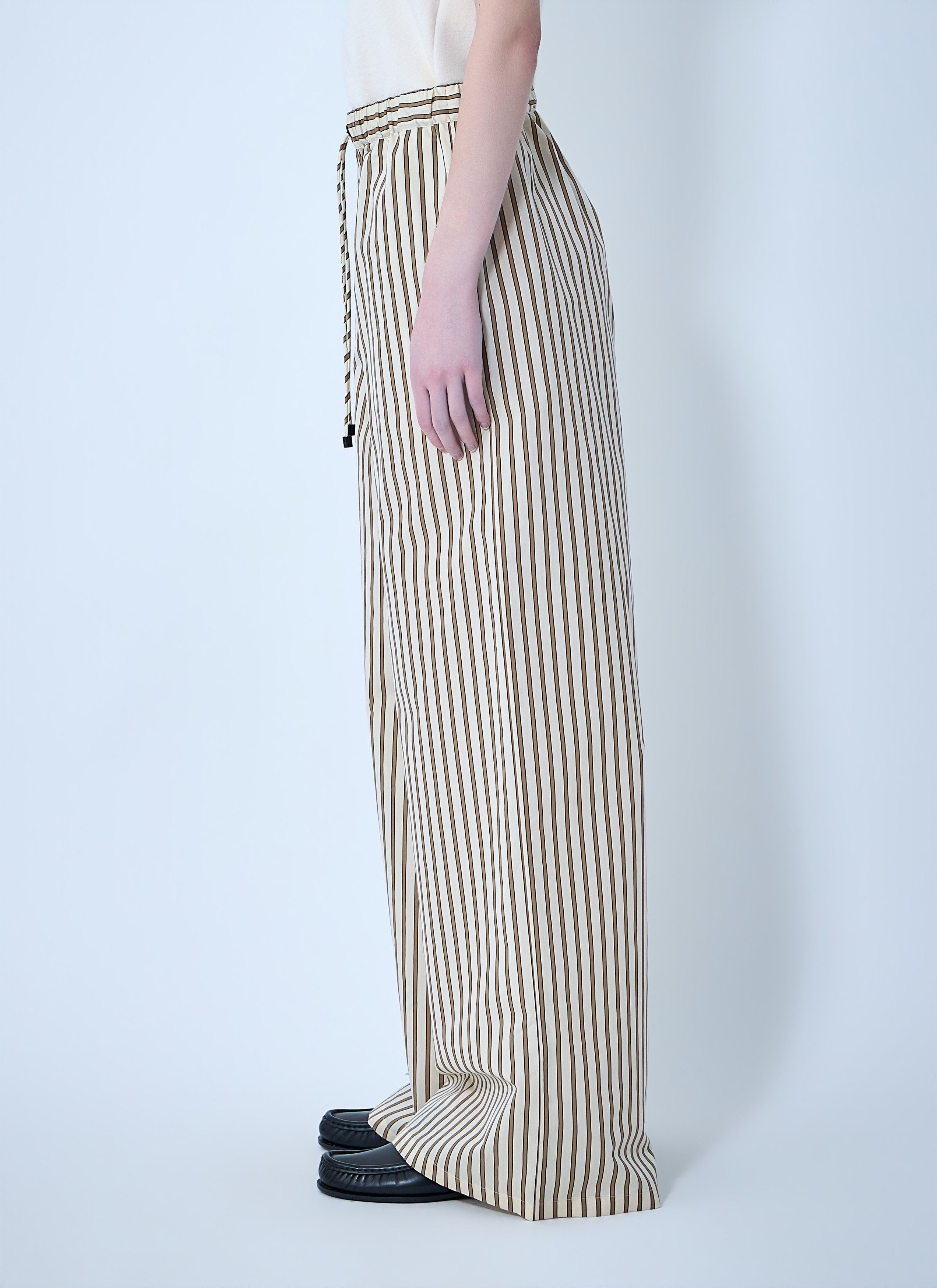 Max Mara Wide-Leg Drawstring Trousers Size 28" / US 6 / IT 42 - 3 Thumbnail
