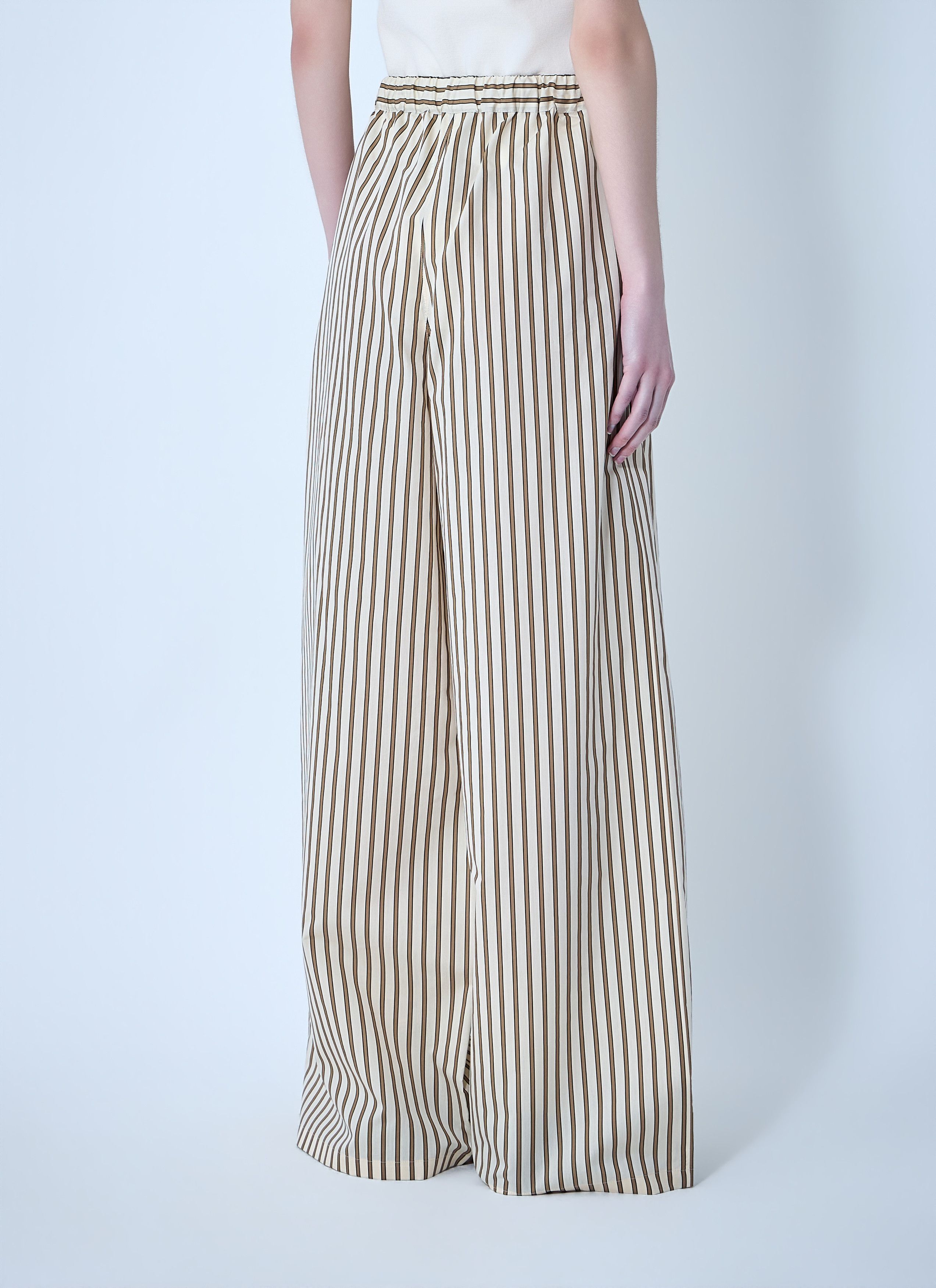Max Mara Wide-Leg Drawstring Trousers Size 28" / US 6 / IT 42 - 4 Thumbnail