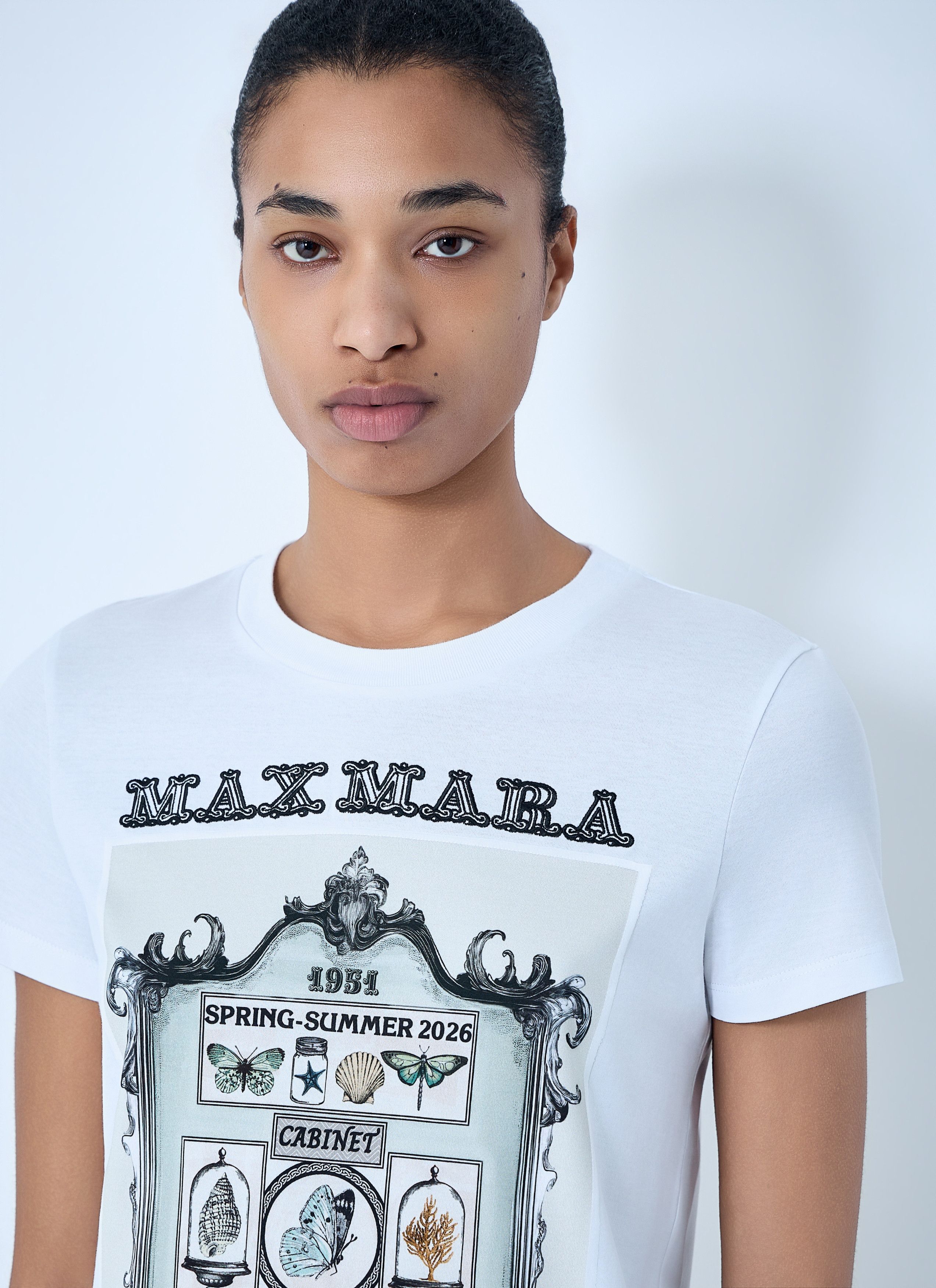 Max Mara Graphic Print Cotton T-Shirt Size S / US 4 / IT 40 - 5 Thumbnail
