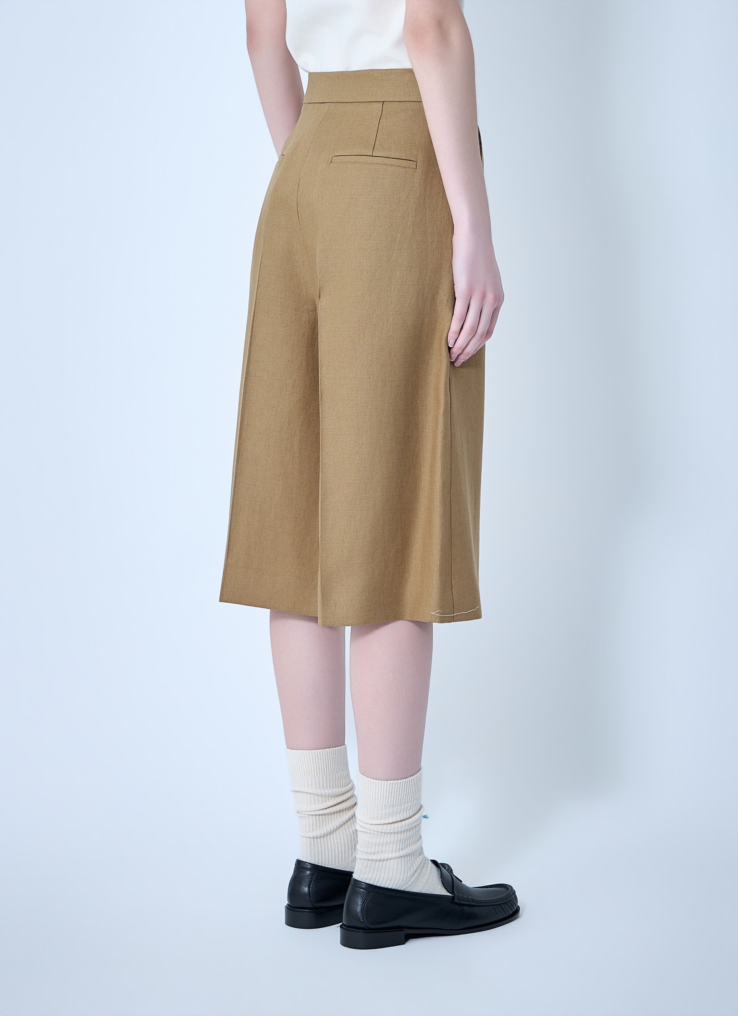 Max Mara Linen Bermuda Shorts Size 30" / US 8 / IT 44 - 4 Thumbnail