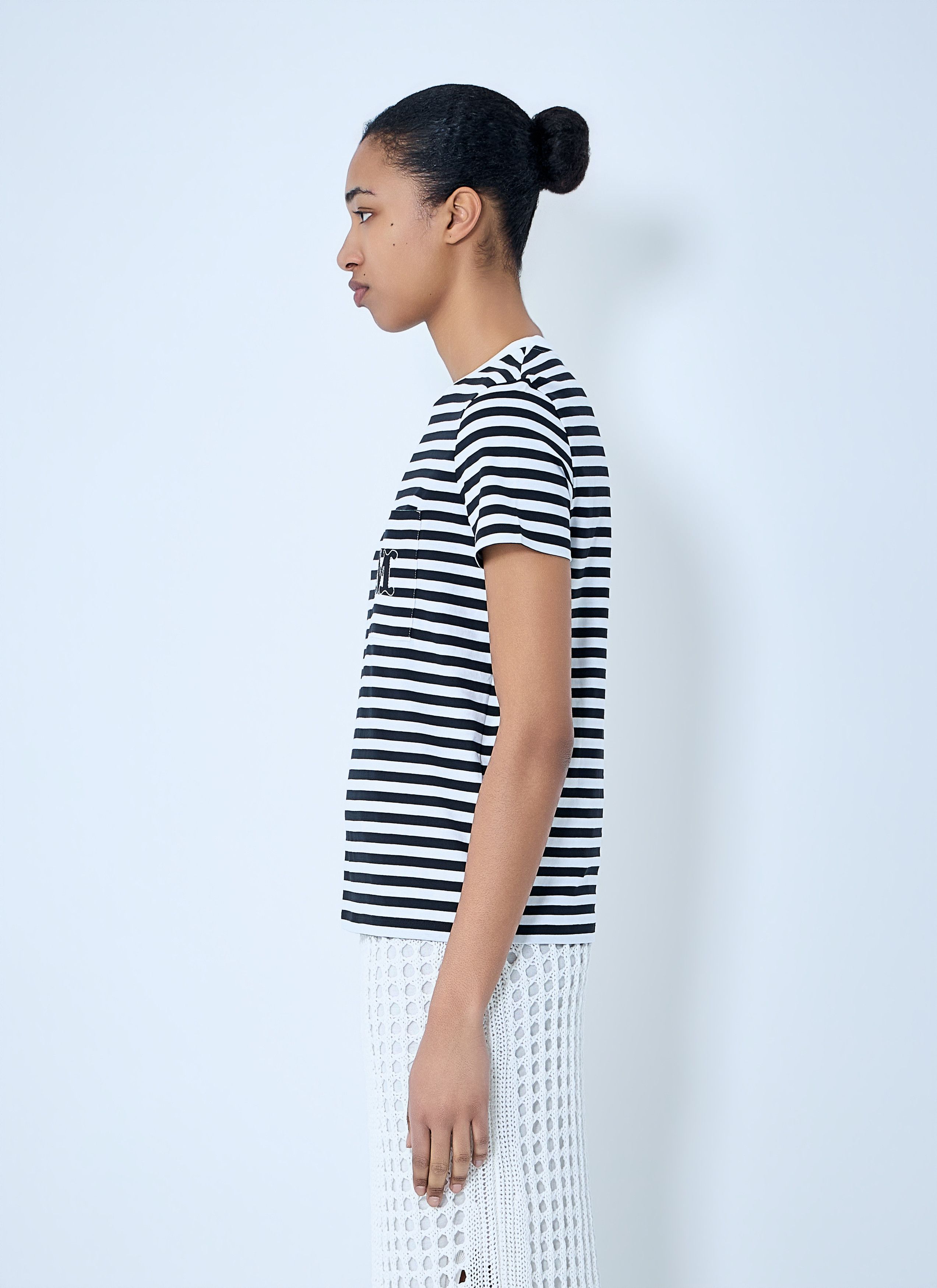 Max Mara Striped Cotton Jersey T-Shirt Size S / US 4 / IT 40 - 3 Thumbnail
