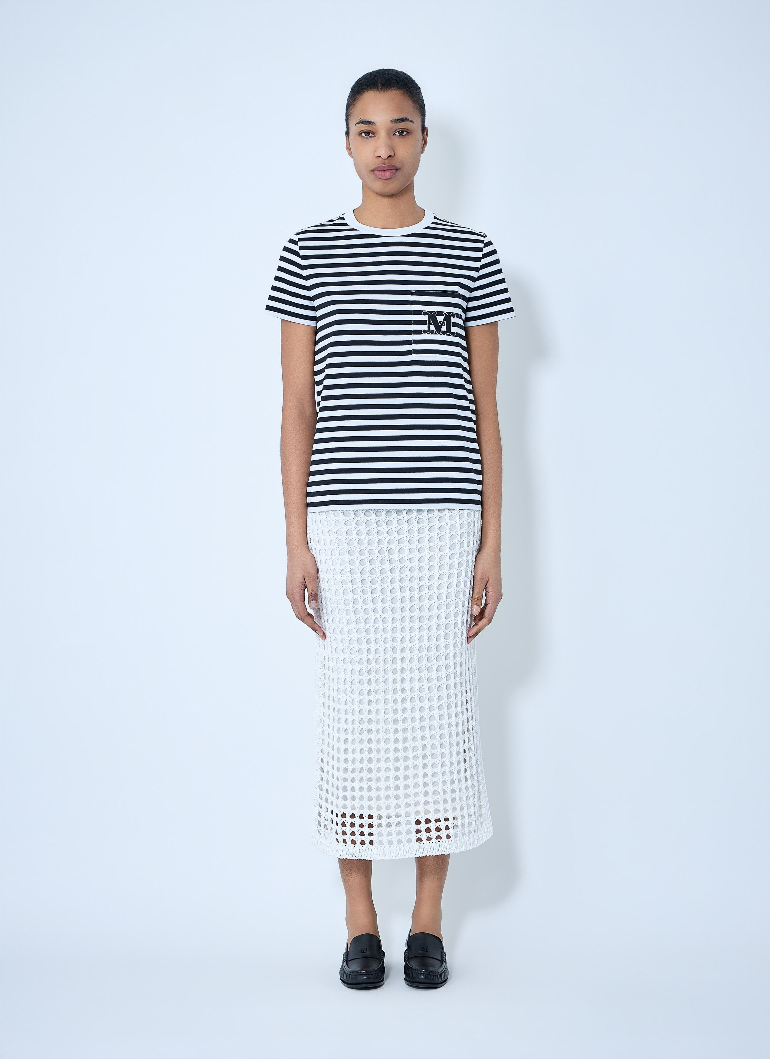 Max Mara Striped Cotton Jersey T-Shirt Size S / US 4 / IT 40 - 2 Thumbnail