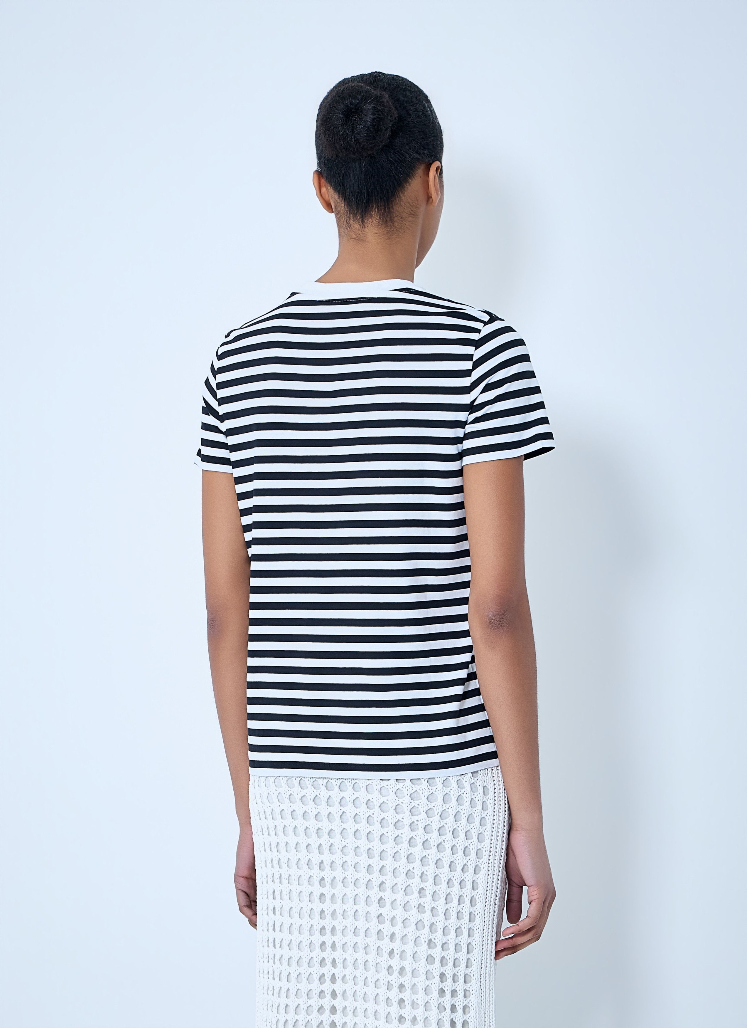 Max Mara Striped Cotton Jersey T-Shirt Size S / US 4 / IT 40 - 4 Thumbnail