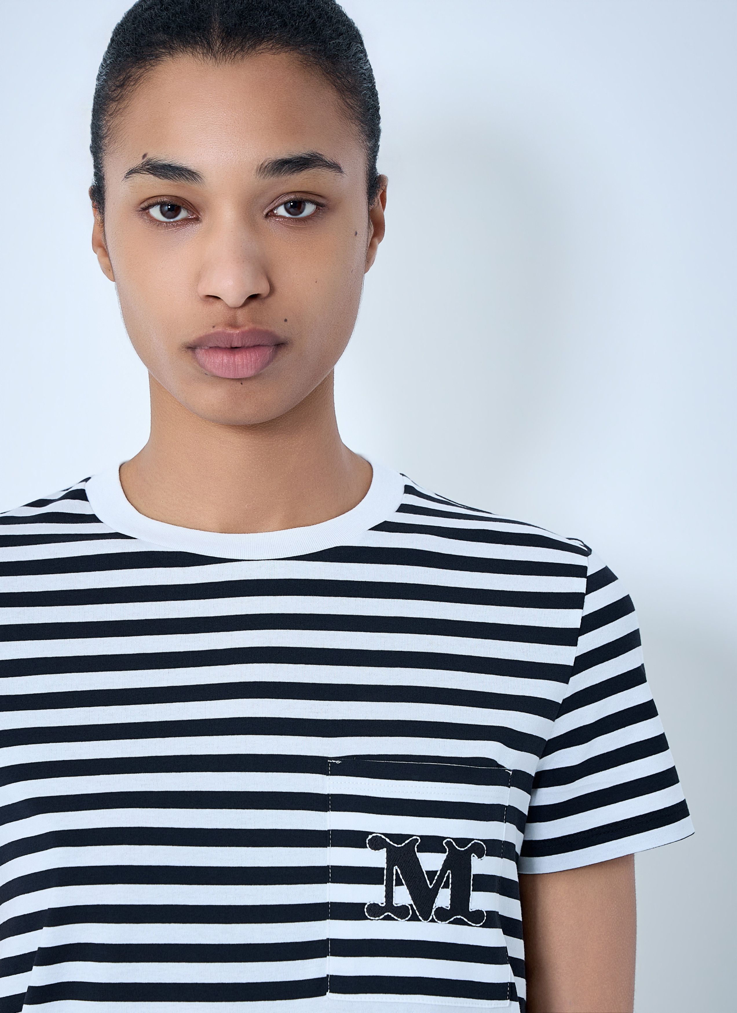 Max Mara Striped Cotton Jersey T-Shirt Size XS / US 0-2 / IT 36-38 - 5 Thumbnail