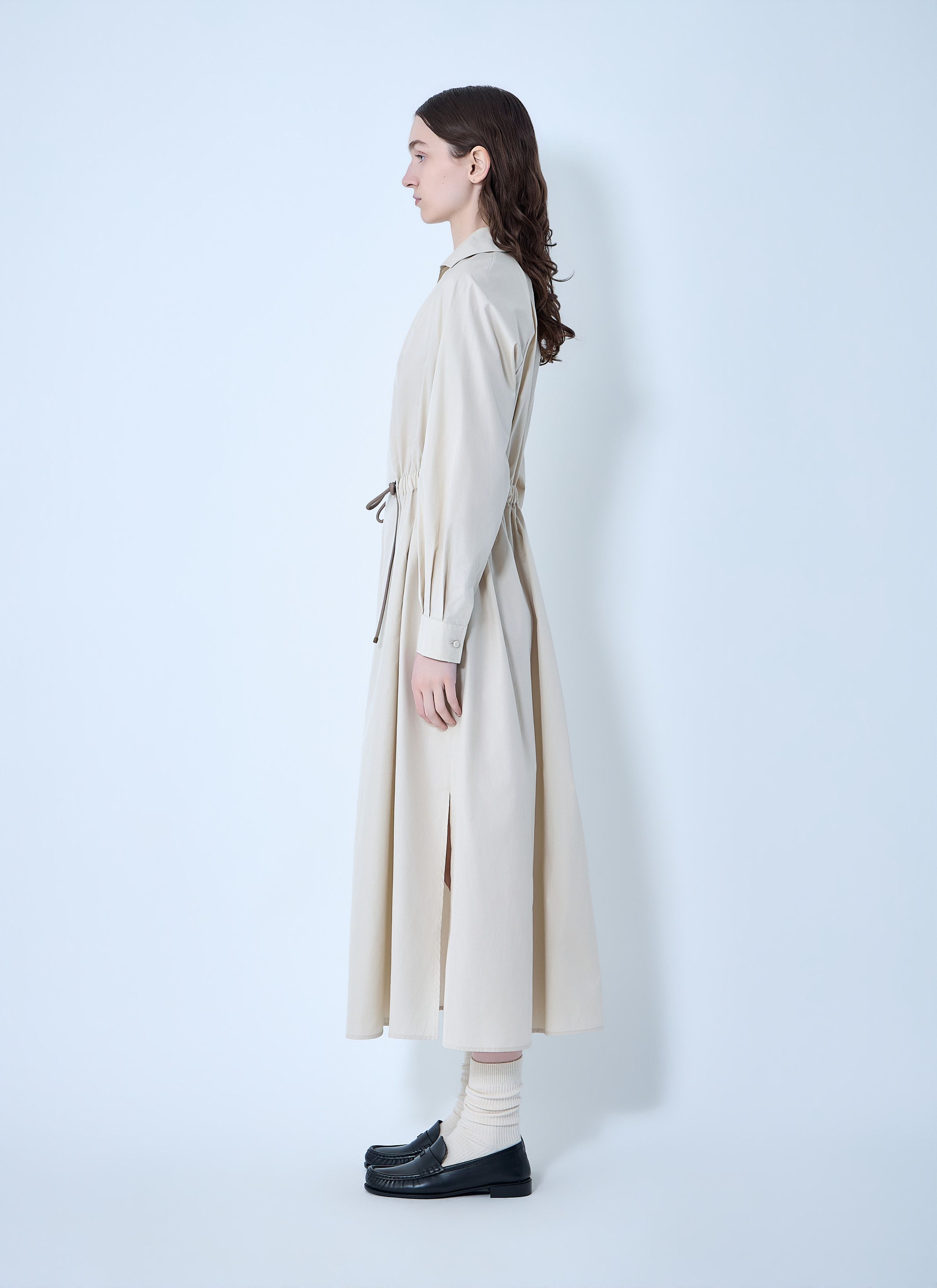 Max Mara Pedaggi Cotton Popeline Midi Dress Size M / US 6-8 / IT 42-44 - 3 Thumbnail