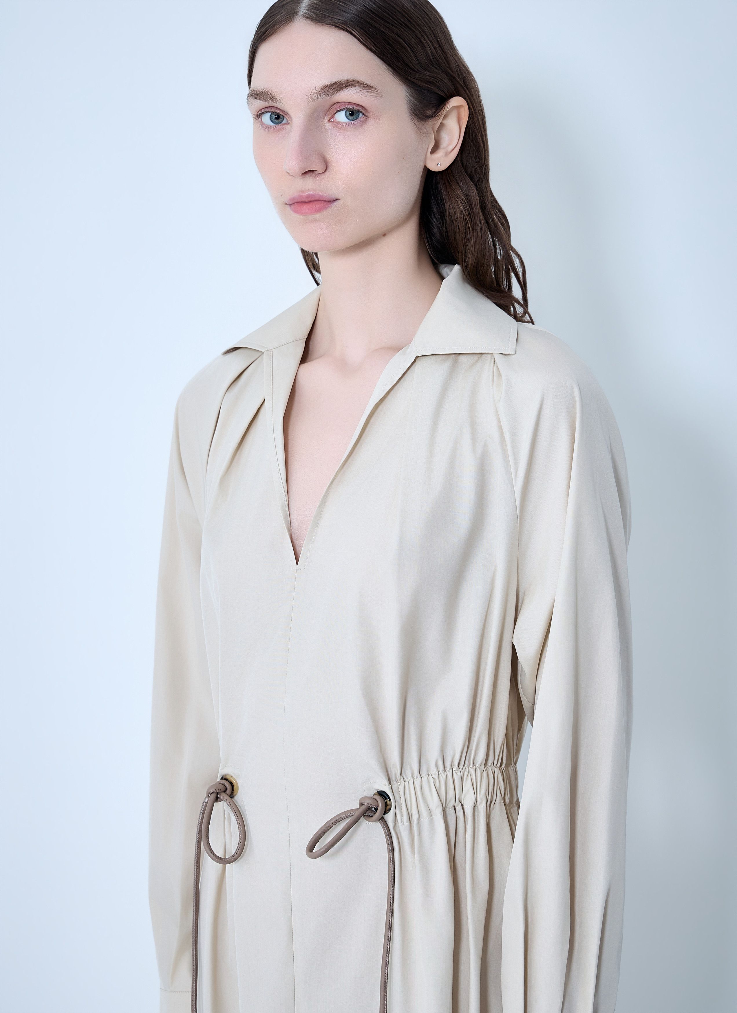 Max Mara Pedaggi Cotton Popeline Midi Dress Size M / US 6-8 / IT 42-44 - 5 Thumbnail