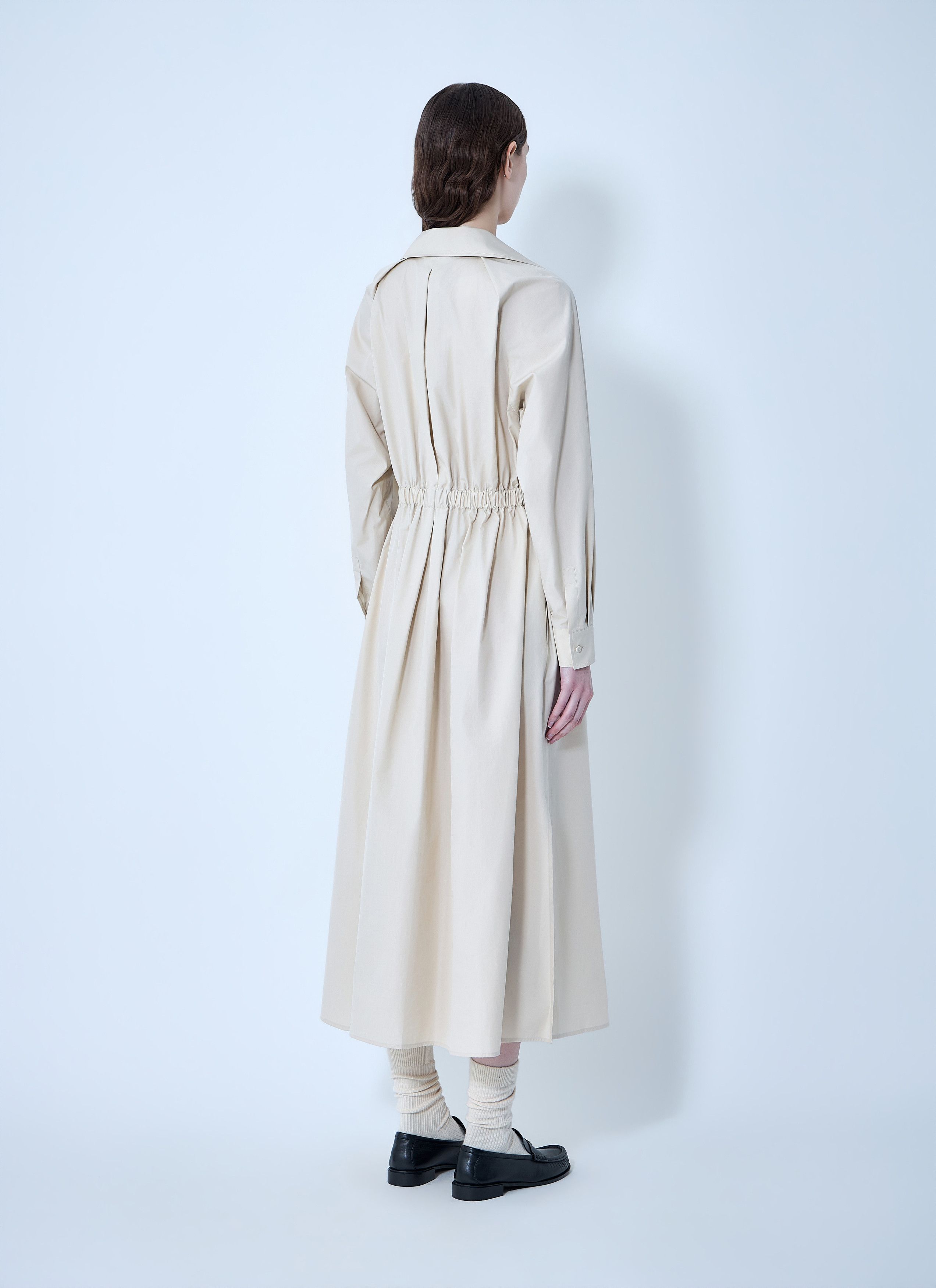 Max Mara Pedaggi Cotton Popeline Midi Dress Size M / US 6-8 / IT 42-44 - 4 Thumbnail